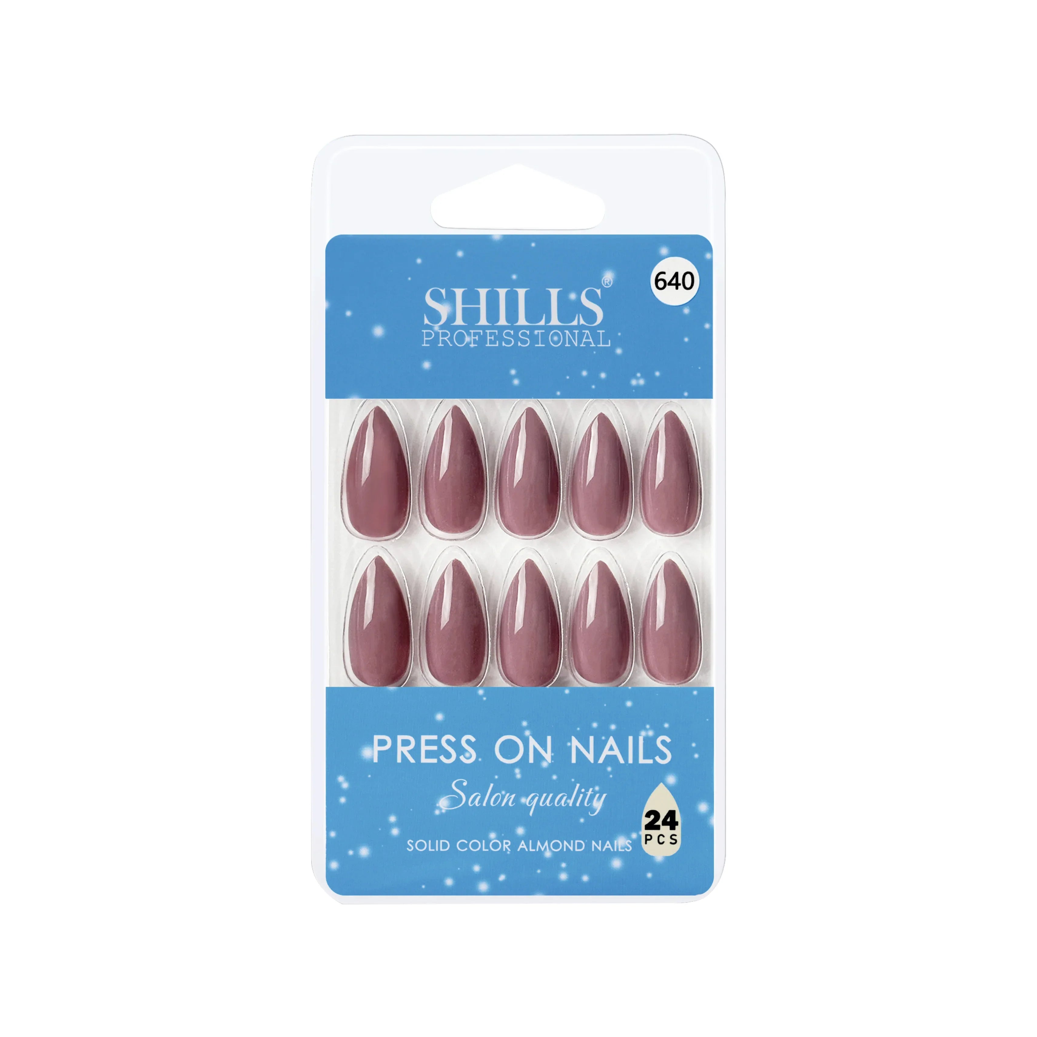 Glossy Solid Color Nails Sharp Almond(SPN631-SPN656)