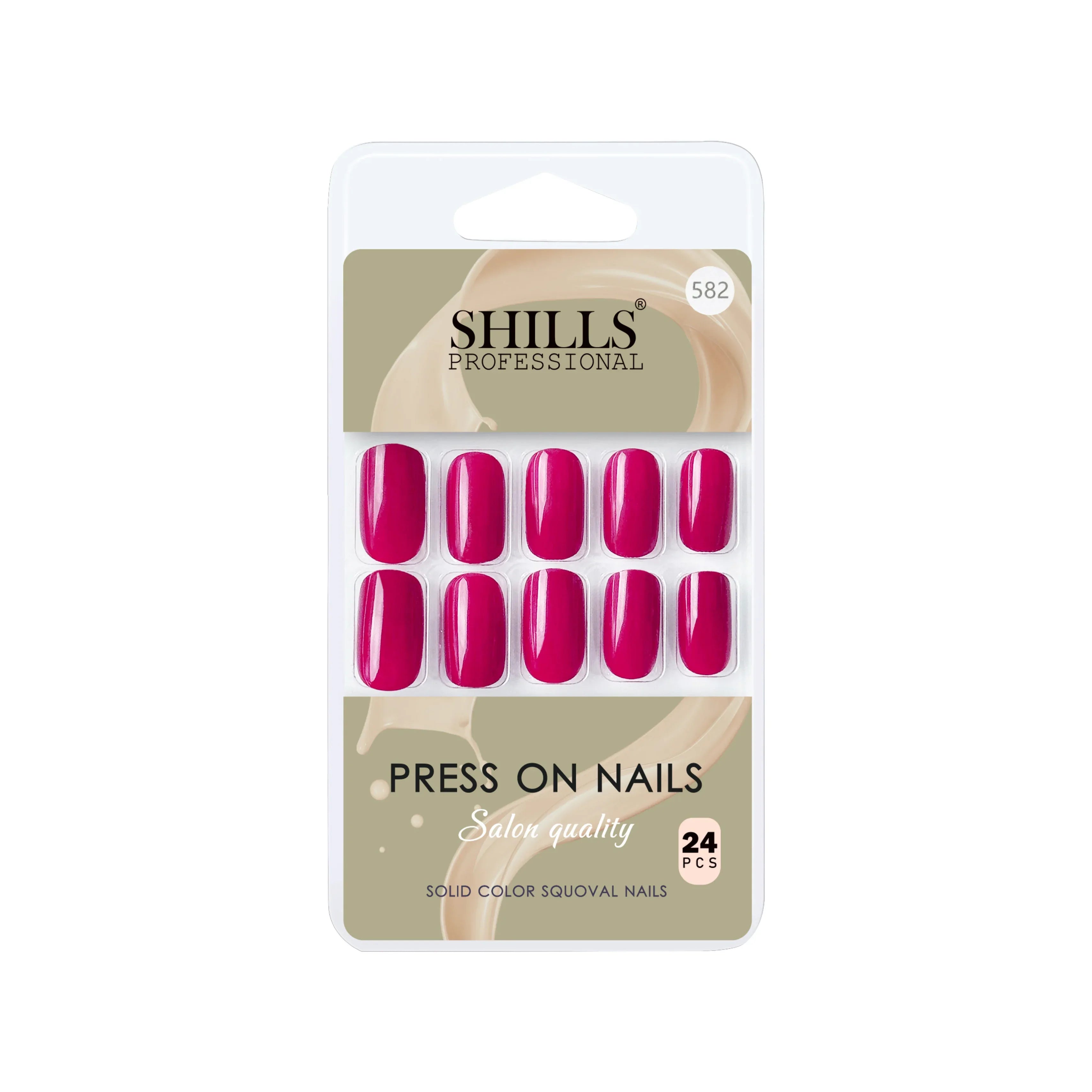 Glossy Solid Color Nails Square(SPN579-SPN604)