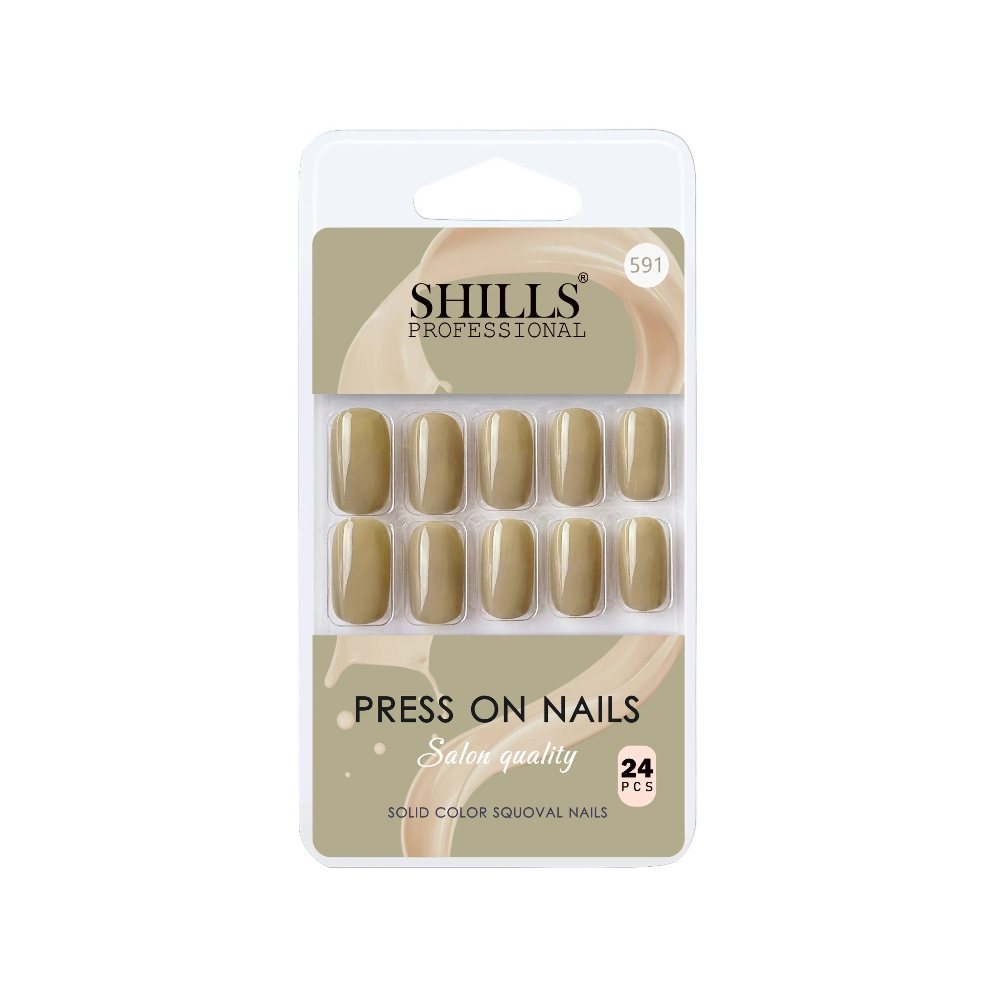 Glossy Solid Color Nails Square(SPN579-SPN604)