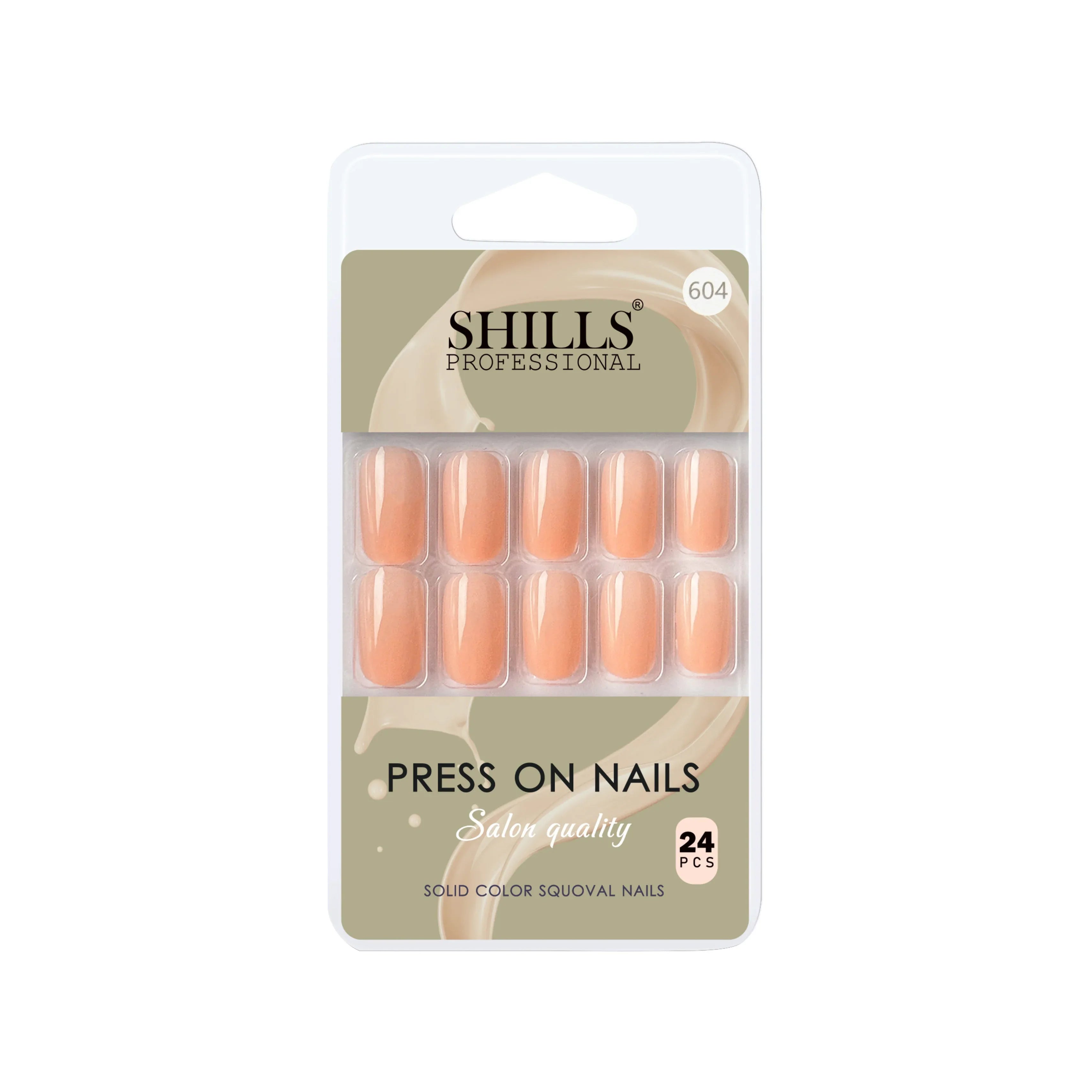 Glossy Solid Color Nails Square(SPN579-SPN604)
