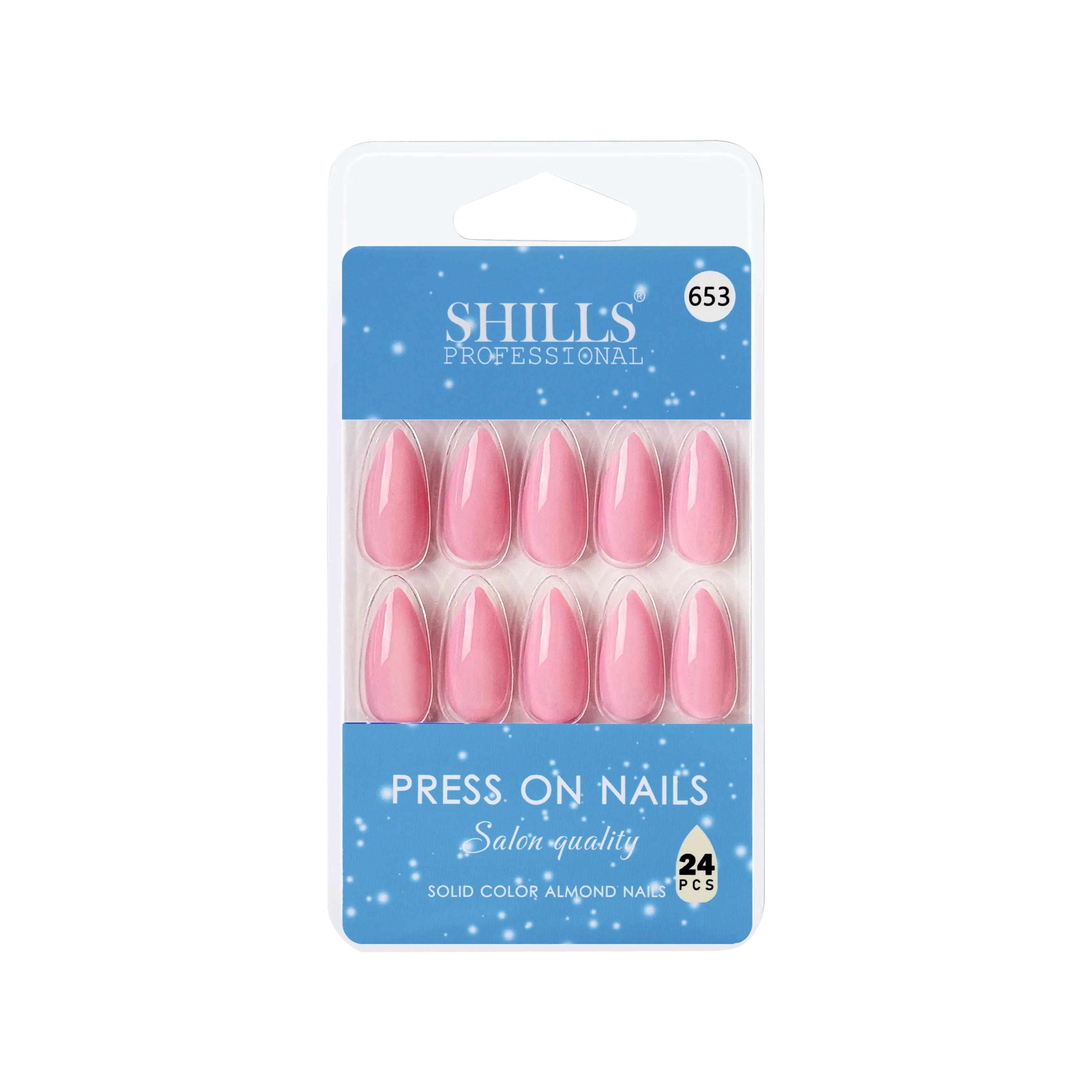 Glossy Solid Color Nails Sharp Almond(SPN631-SPN656)