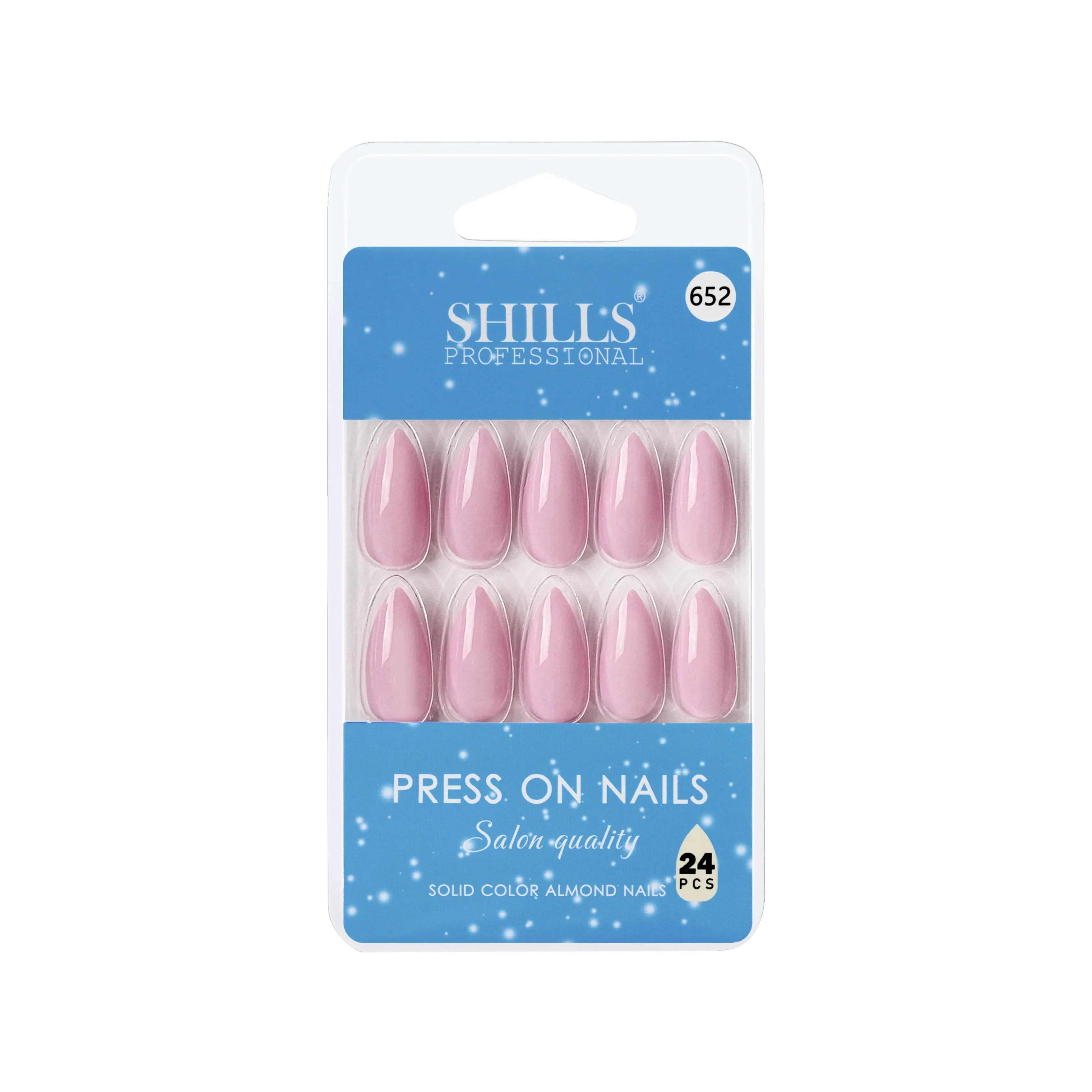 Glossy Solid Color Nails Sharp Almond(SPN631-SPN656)
