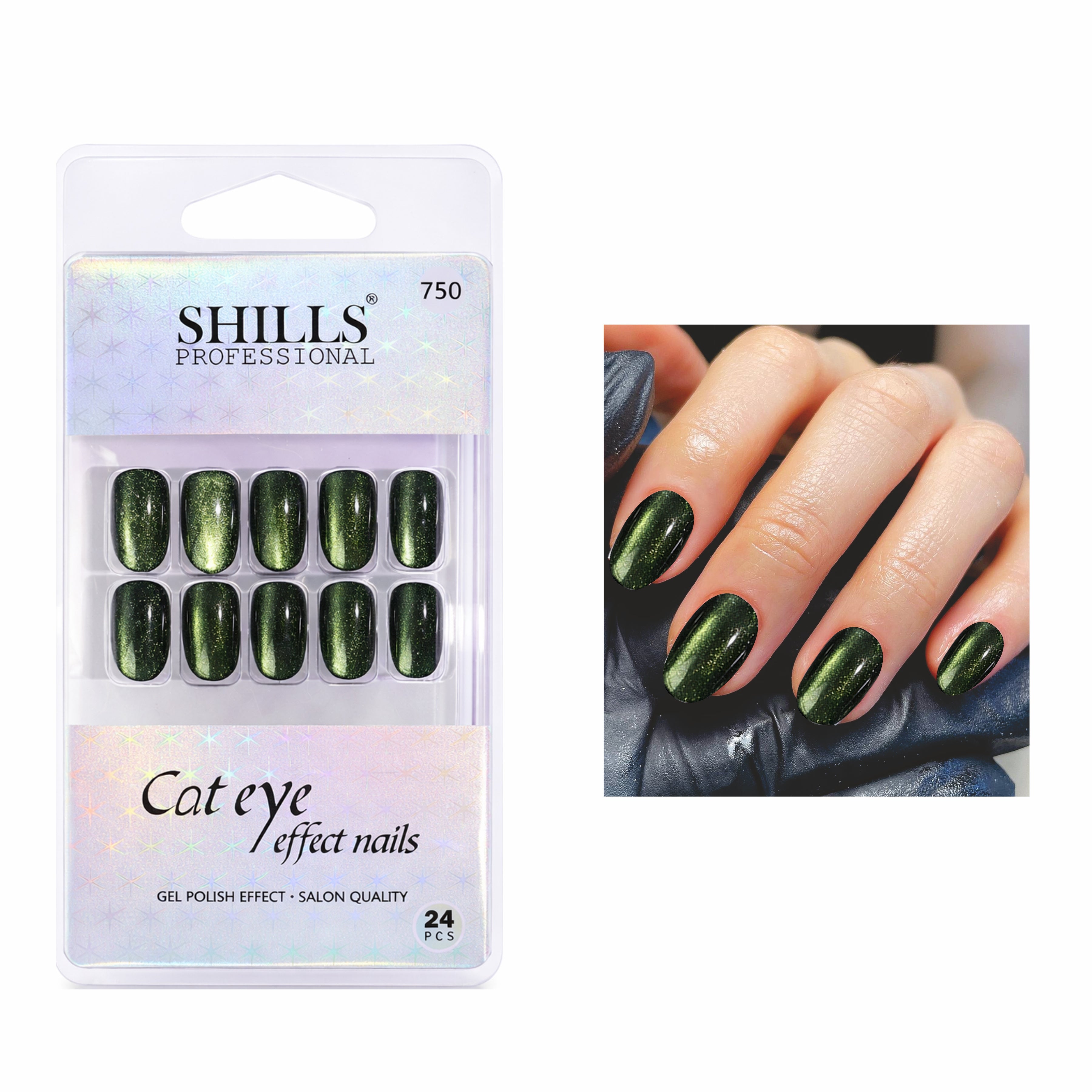 Cat Eye Effect Nails Oval(SPN747-SPN752)