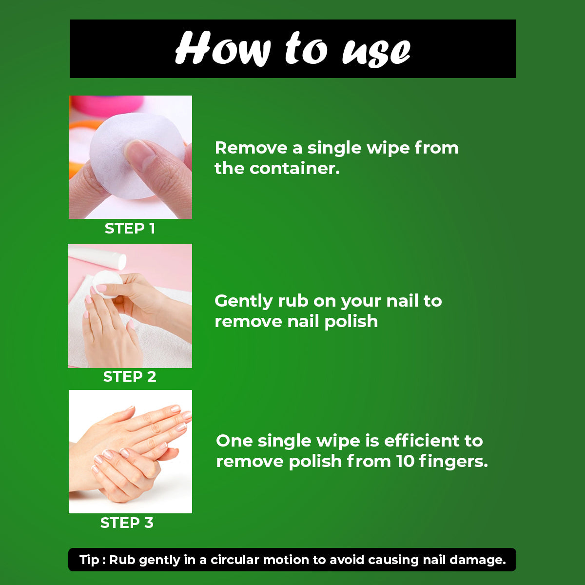 Nail Polish Remover Wipes - 30