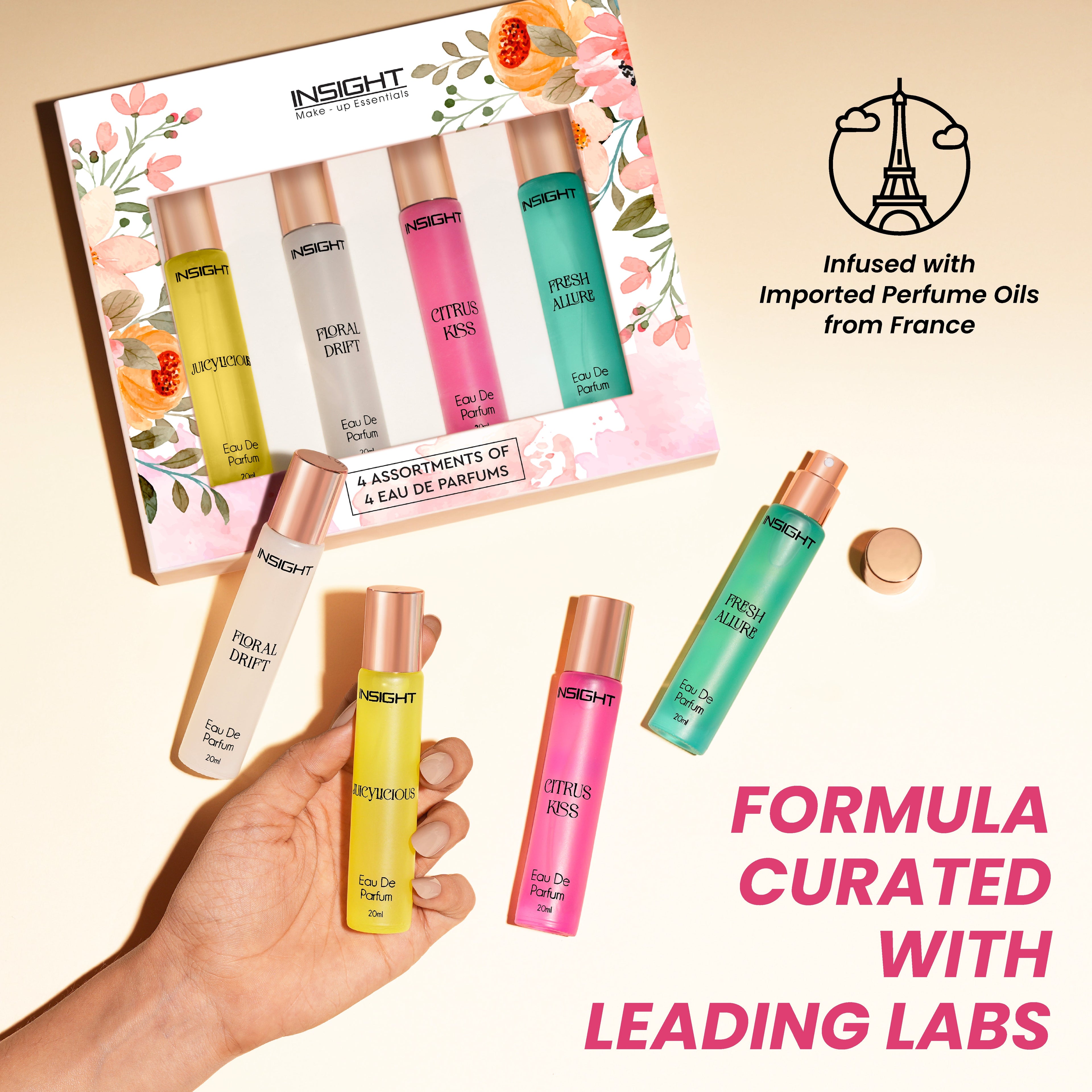 Eau De Parfum Set - Pack of 4 (J,CK,FD,FA)
