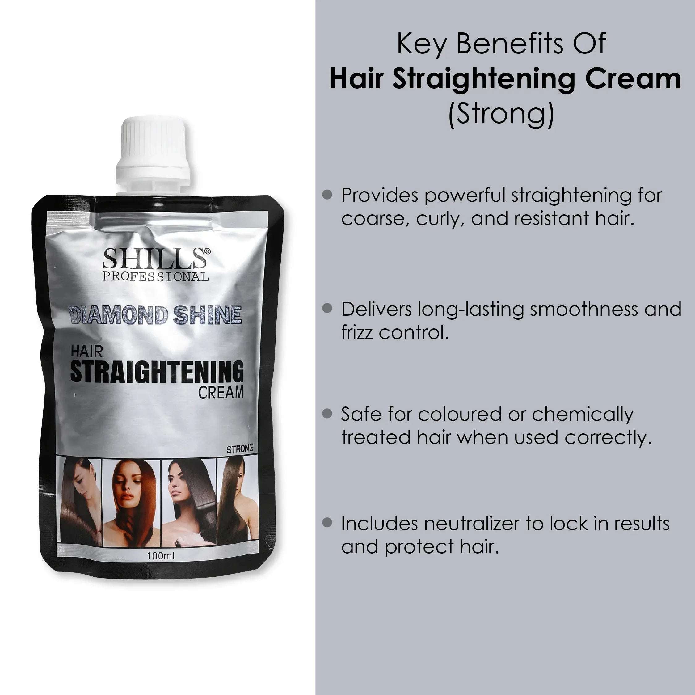 Diamond Shine Hair Straightening Cream 100ml (Strong)