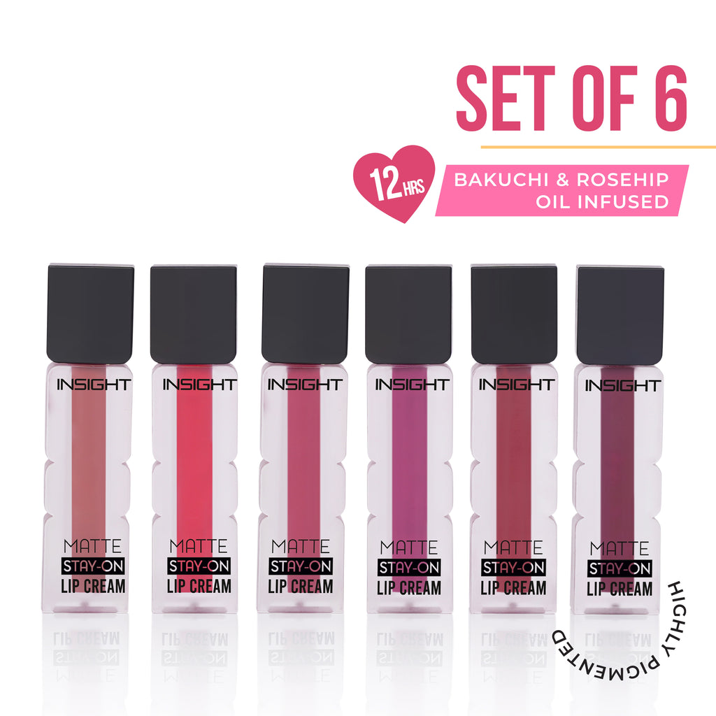 Matte Stay-On Lip Cream (Pack of 6)