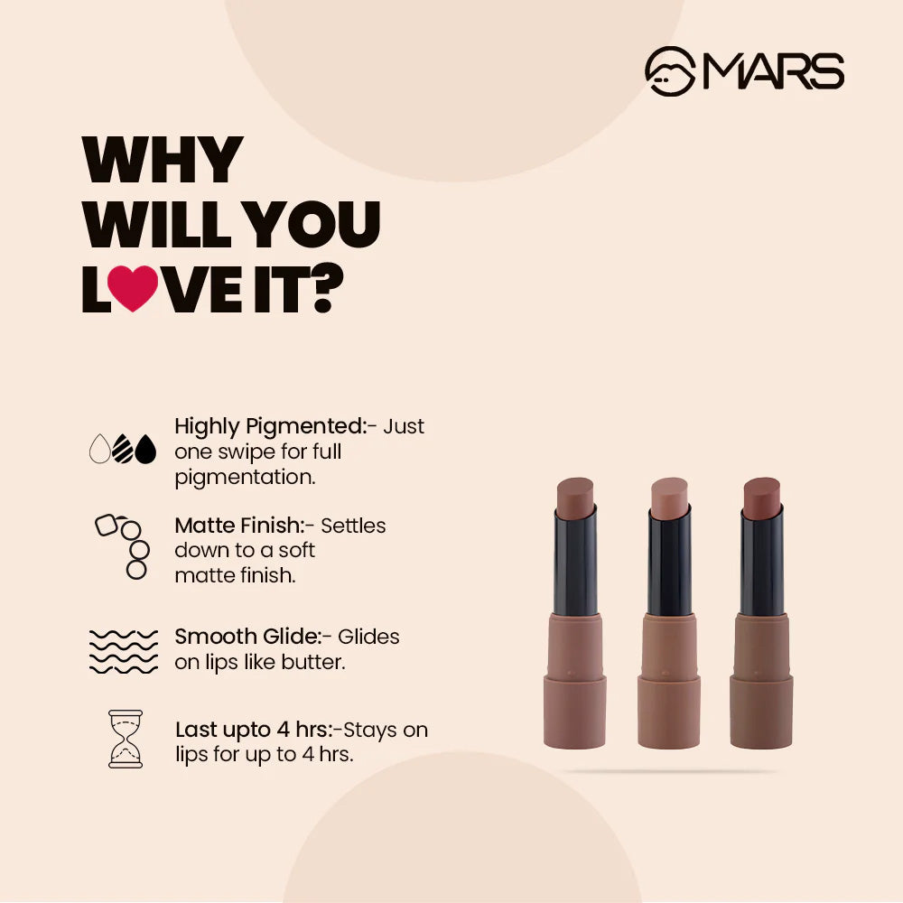 Matte Lipsticks Box | Set of 3