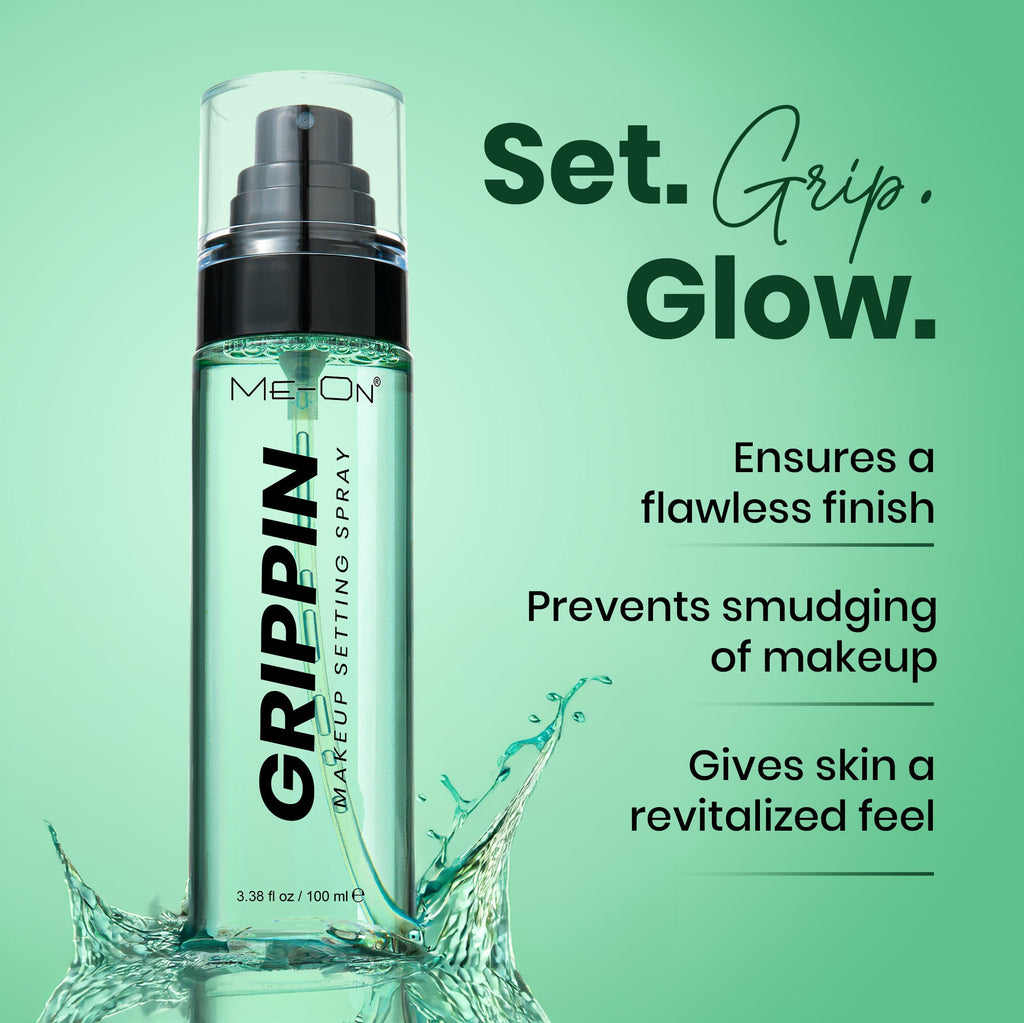ME-ON Mist & Fix Grippin Makeup Setting Spray Lasting (100ml) | Pro Makeup Fixer| Long Lasting Makeup Setting Spray | Keeps Makeup Intact | Hydrates, Soothes | Niacinamide Vitamin B5 - Brightens dull skin
