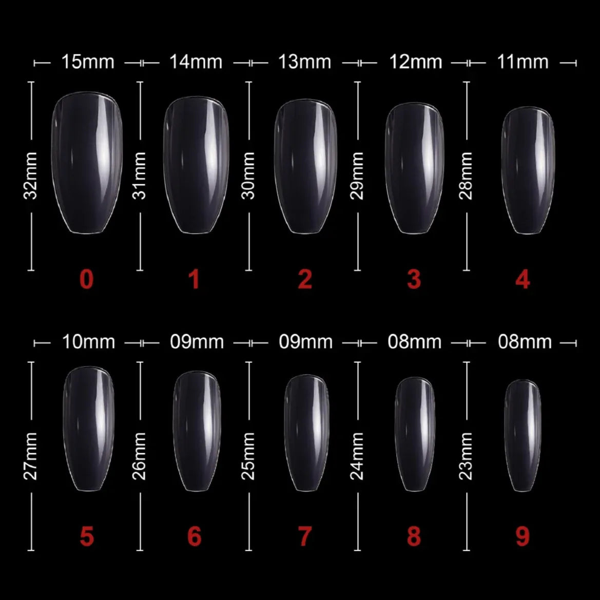 PKT 500pcs Ballet Nail Tips
