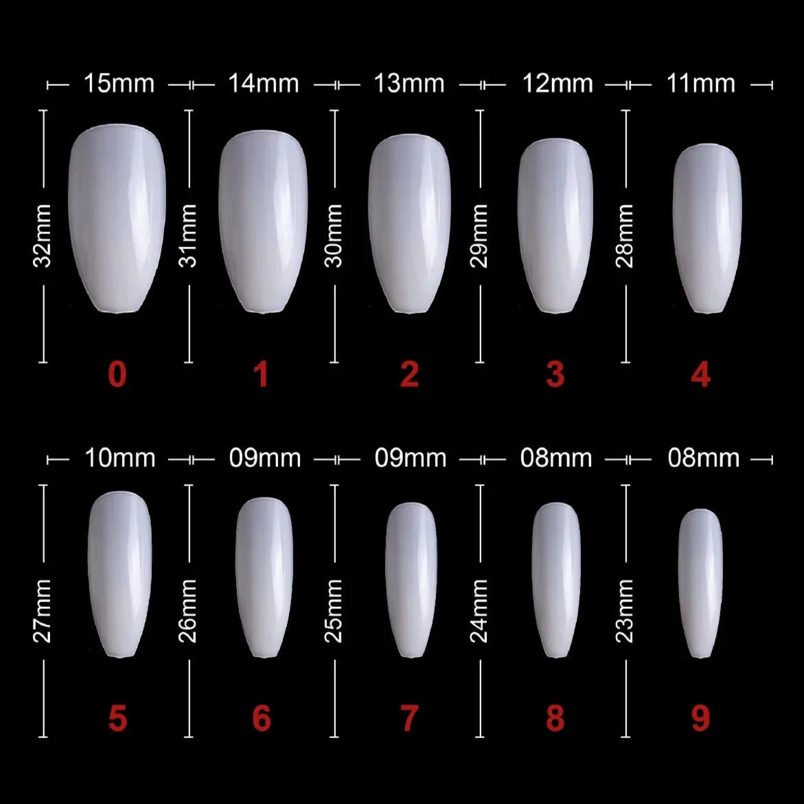 PKT 500pcs Ballet Nail Tips