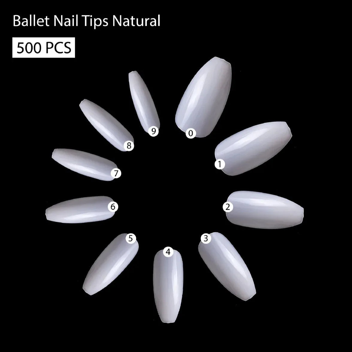 PKT 500pcs Ballet Nail Tips