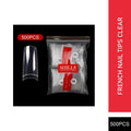 PKT 500pcs French Nail Tips Clear