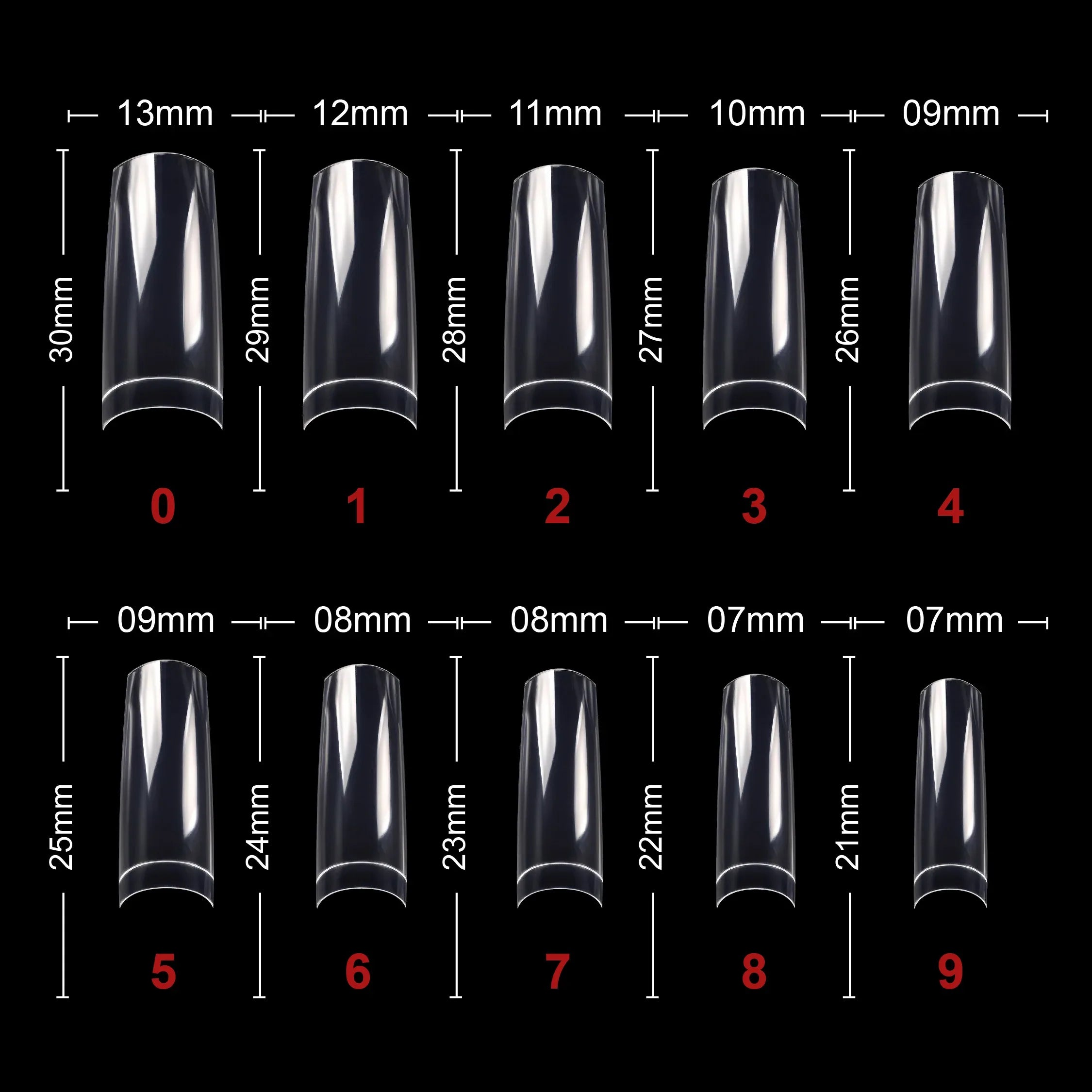 PKT 500pcs French Nail Tips Clear