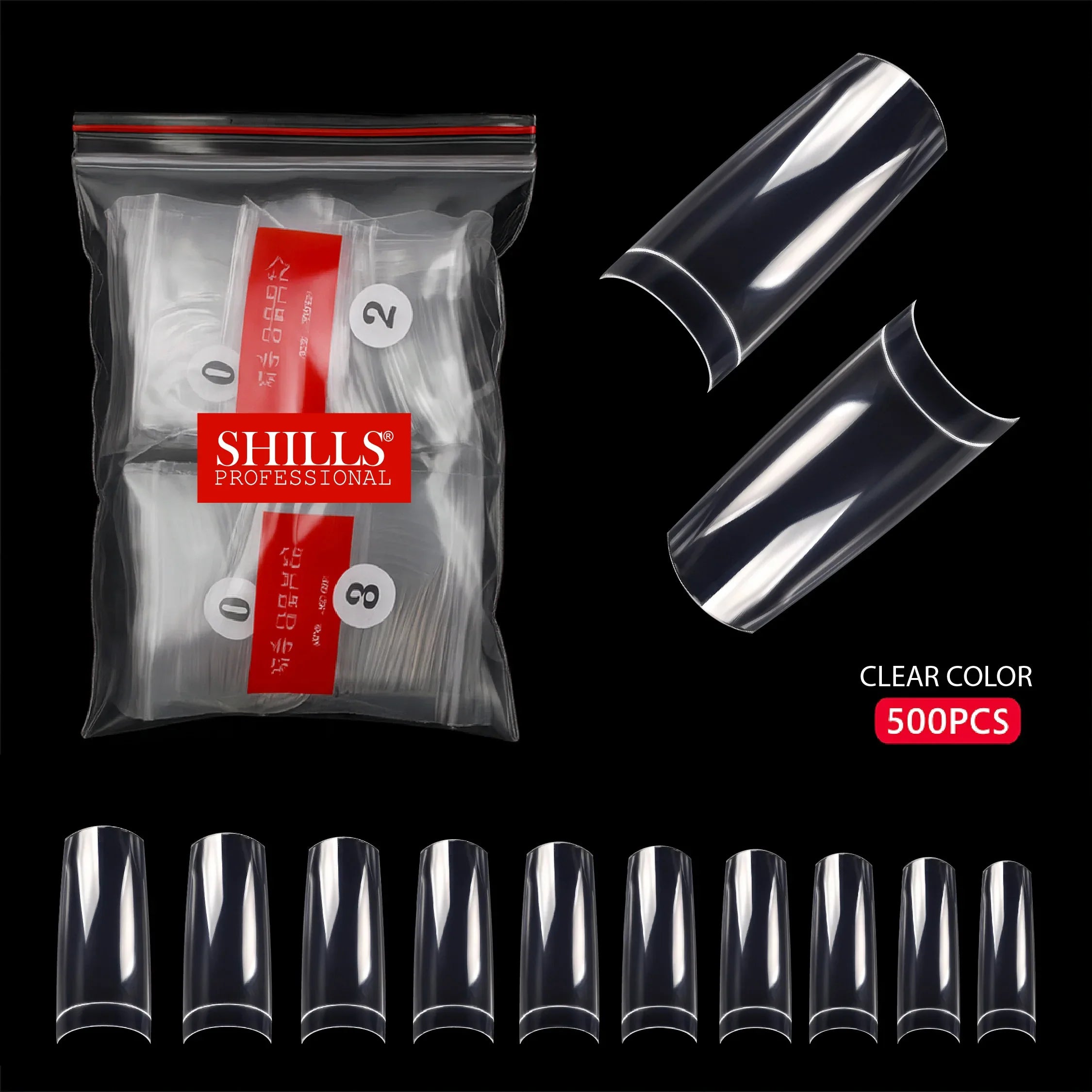 PKT 500pcs French Nail Tips Clear
