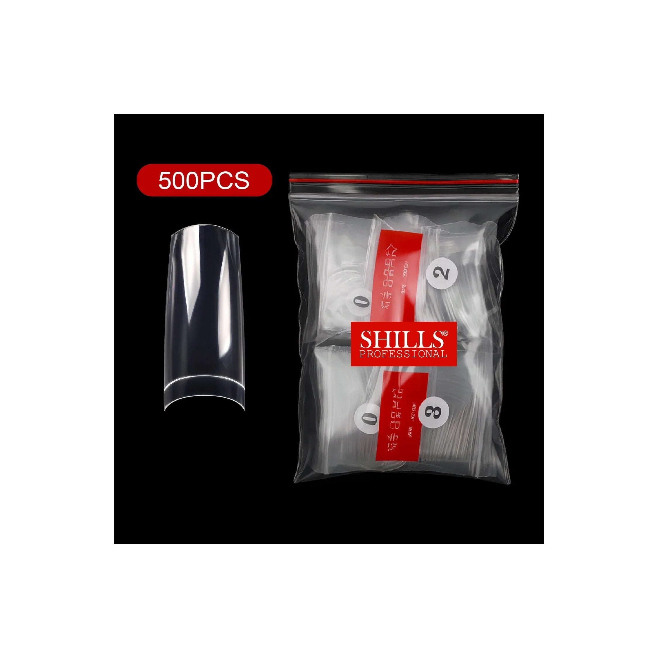 PKT 500pcs French Nail Tips Clear