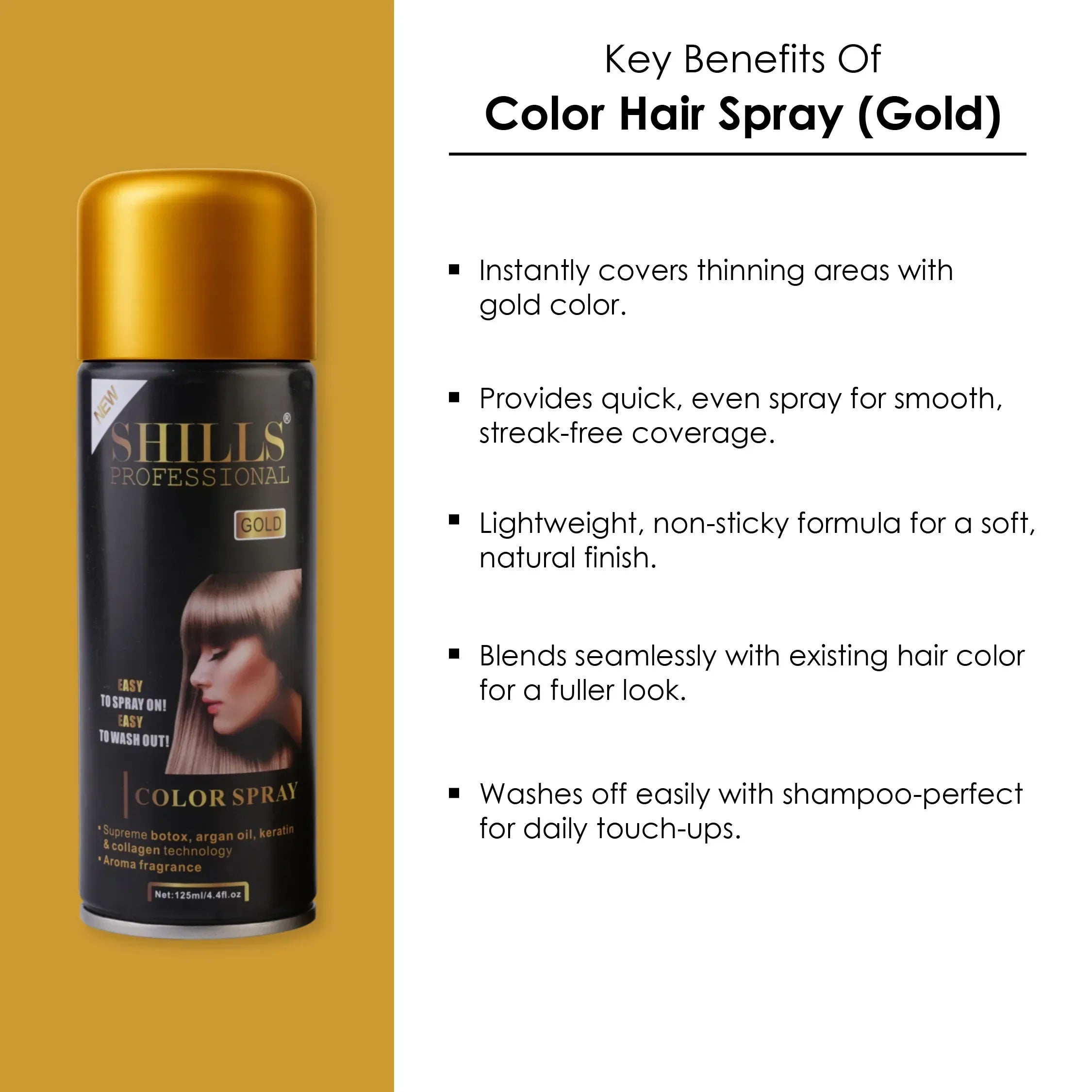 Color Hair Spray (GOLD)
