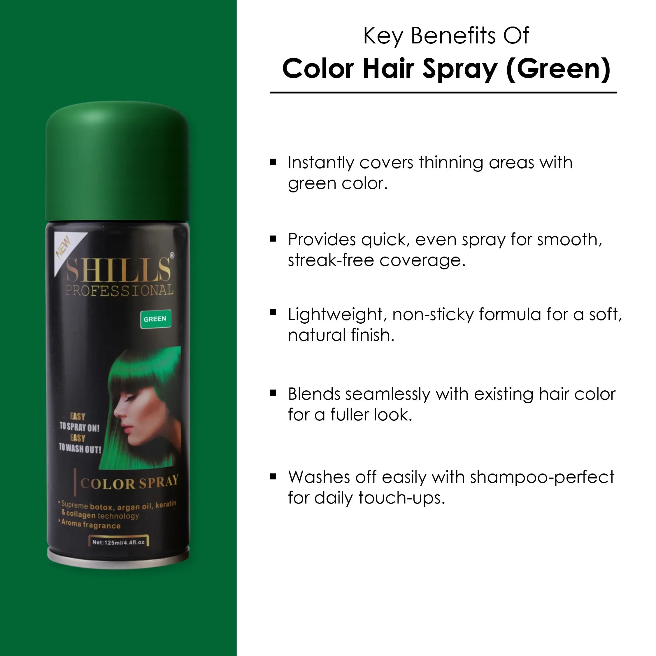 Color Hair Spray (GREEN)
