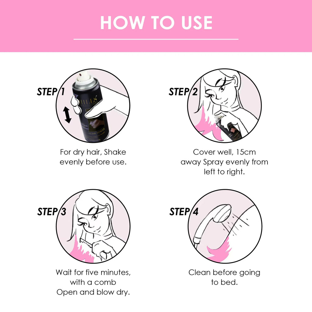 Color Hair Spray (PINK)