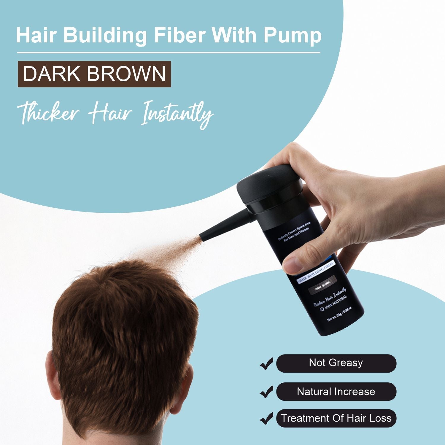 Hair Fiber With Pump - Fiber Powder