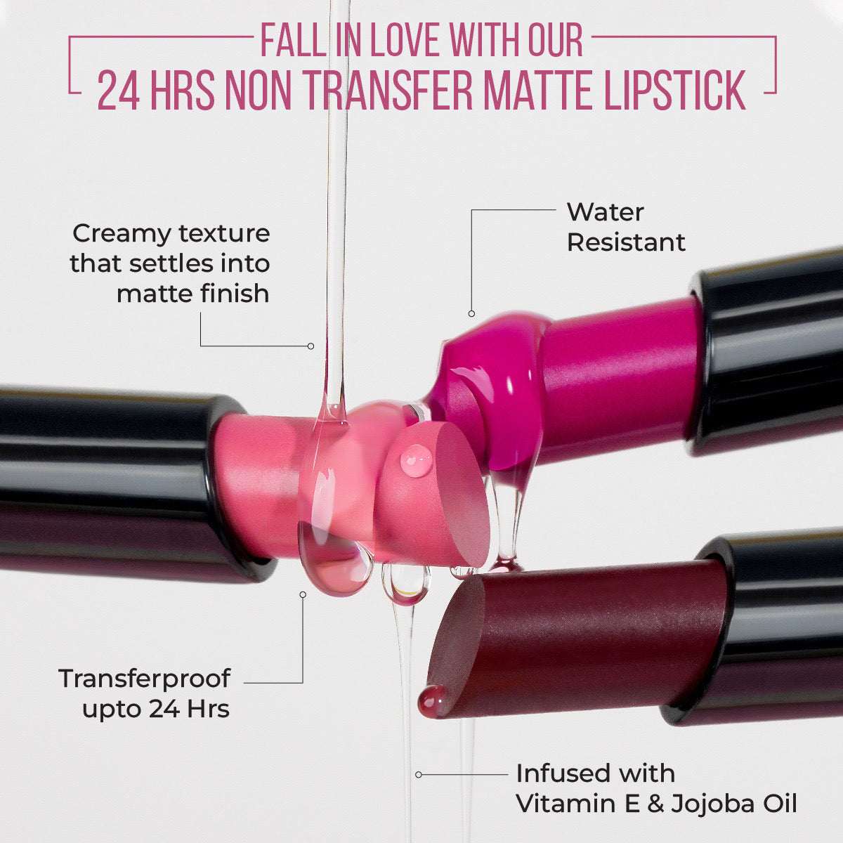 24 Hrs Non Transfer Matte Lipstick
