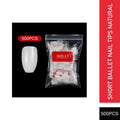 PKT 500pcs Short Ballet Nail Tips Natural