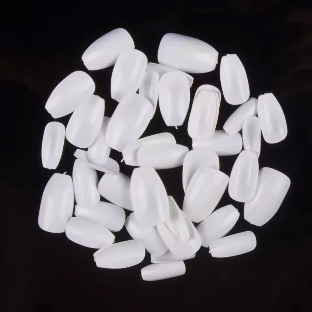 PKT 500pcs Short Ballet Nail Tips Natural
