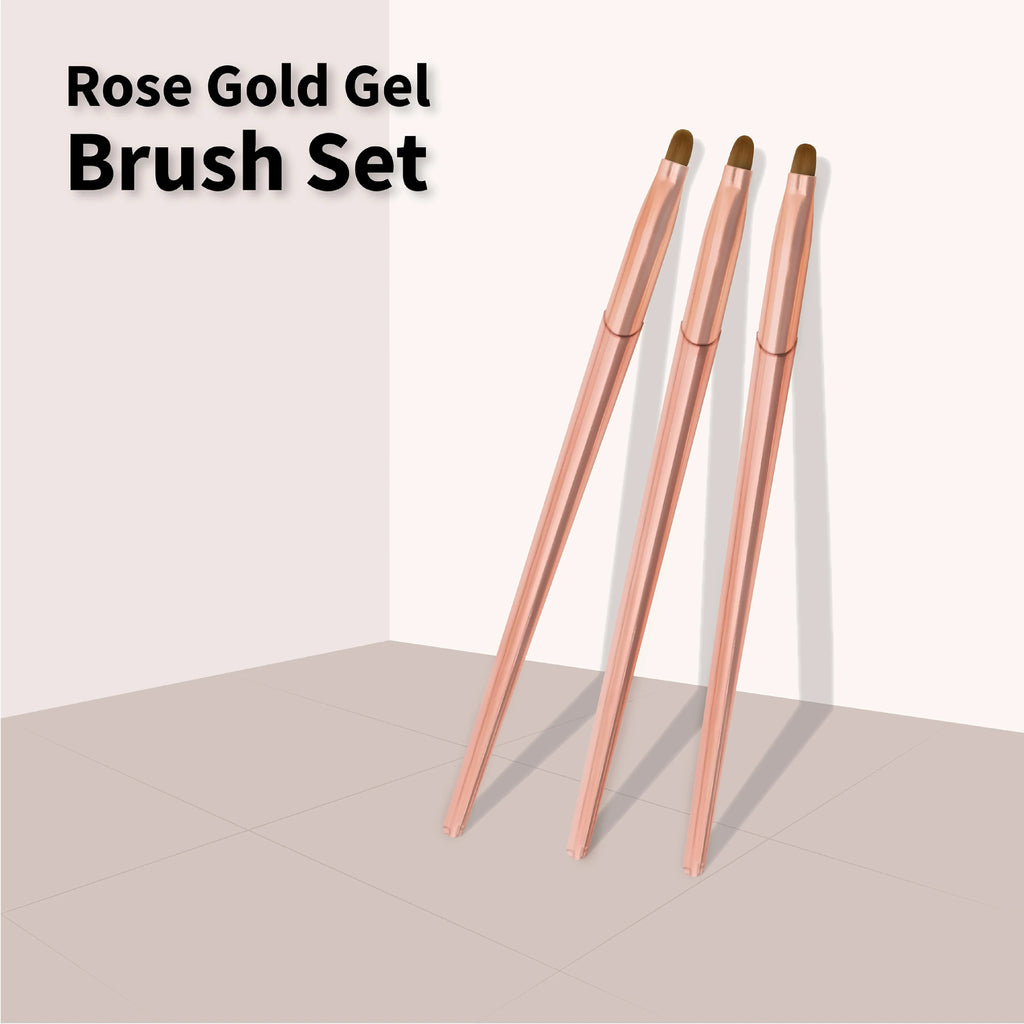 Gel Brush Set Metal 3Pcs