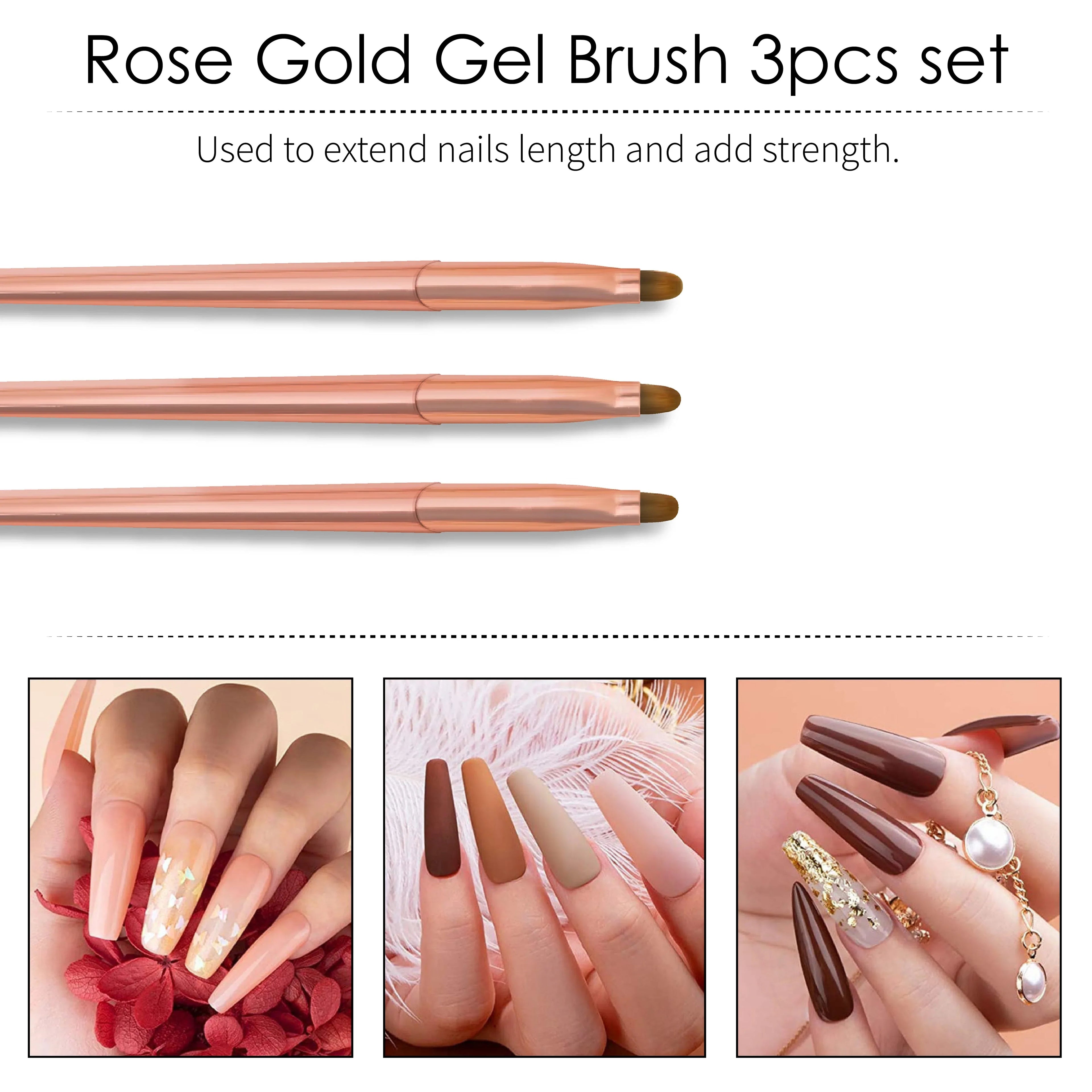 Gel Brush Set Metal 3Pcs