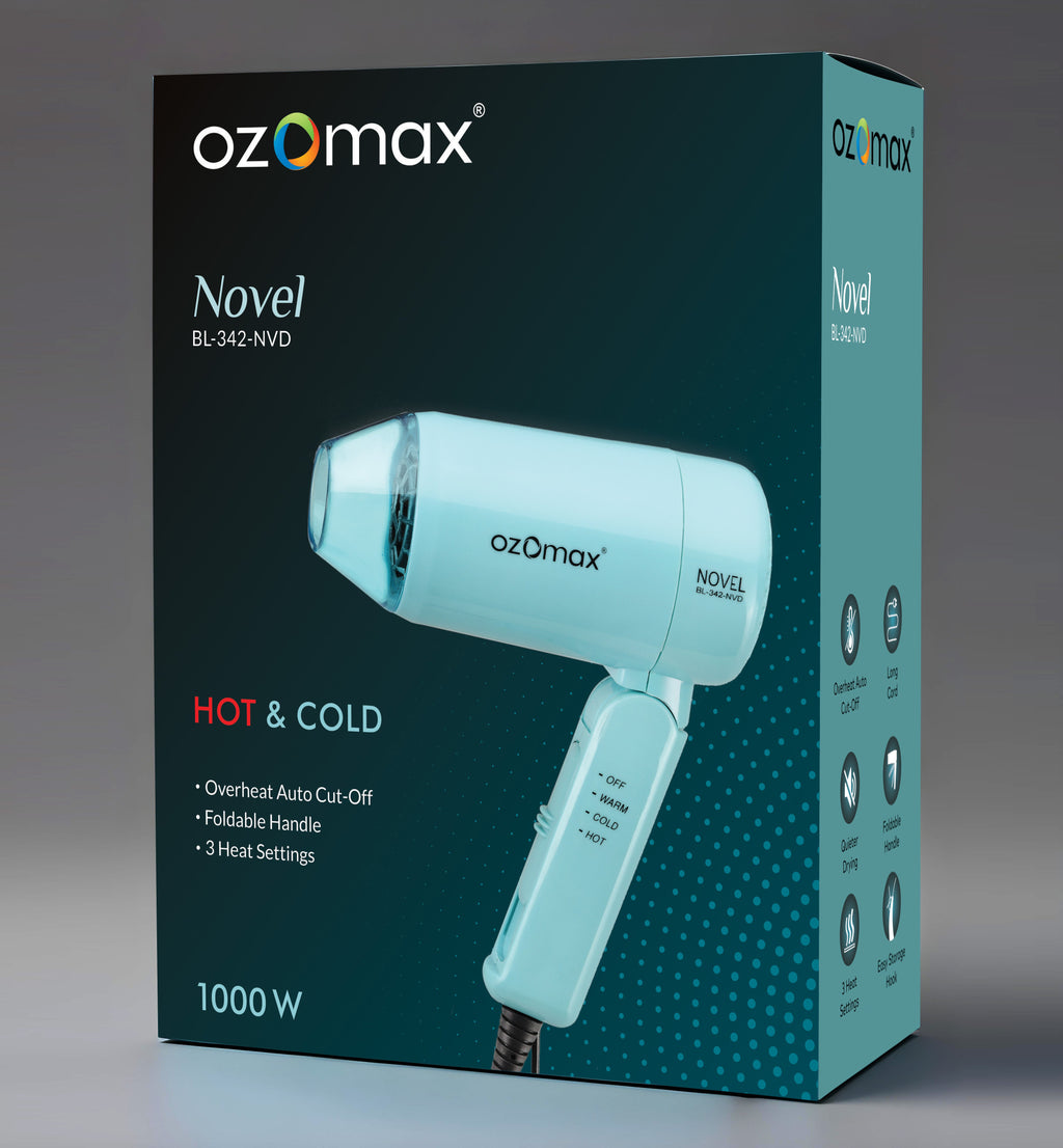 NOVEL HOT & COLD HAIR DRYER 1000 WATT