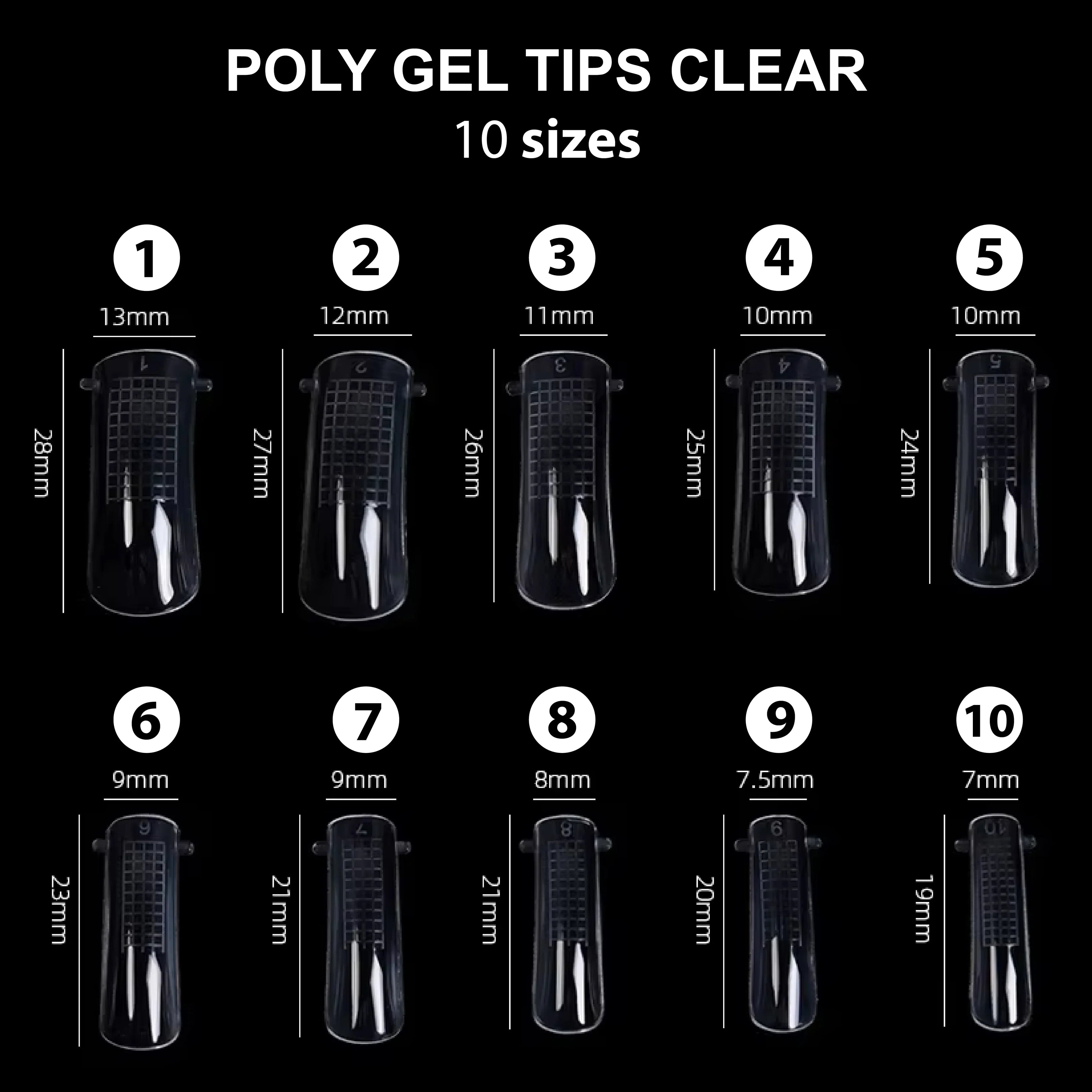 Poly Gel Tips 100pcs