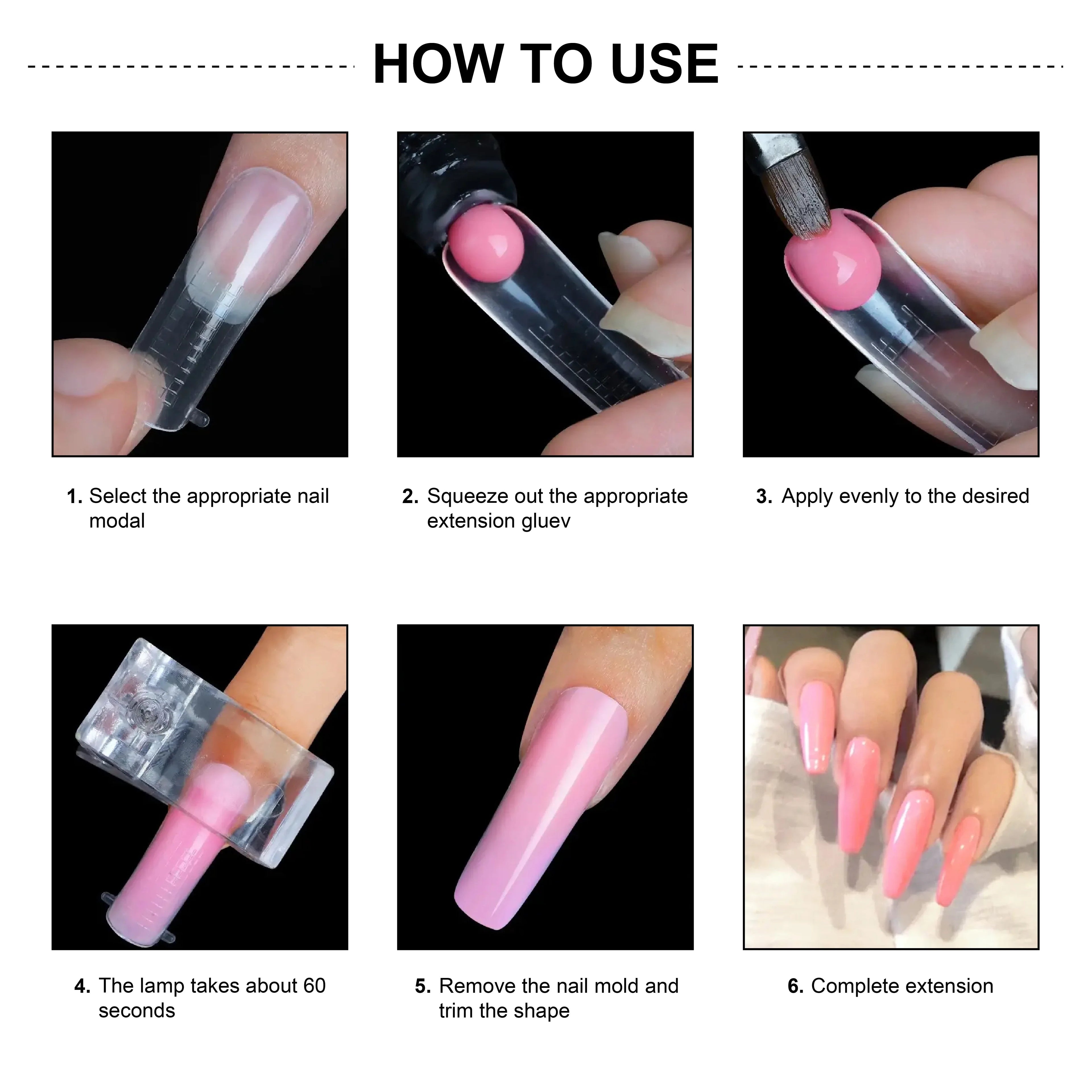 Poly Gel Tips 100pcs