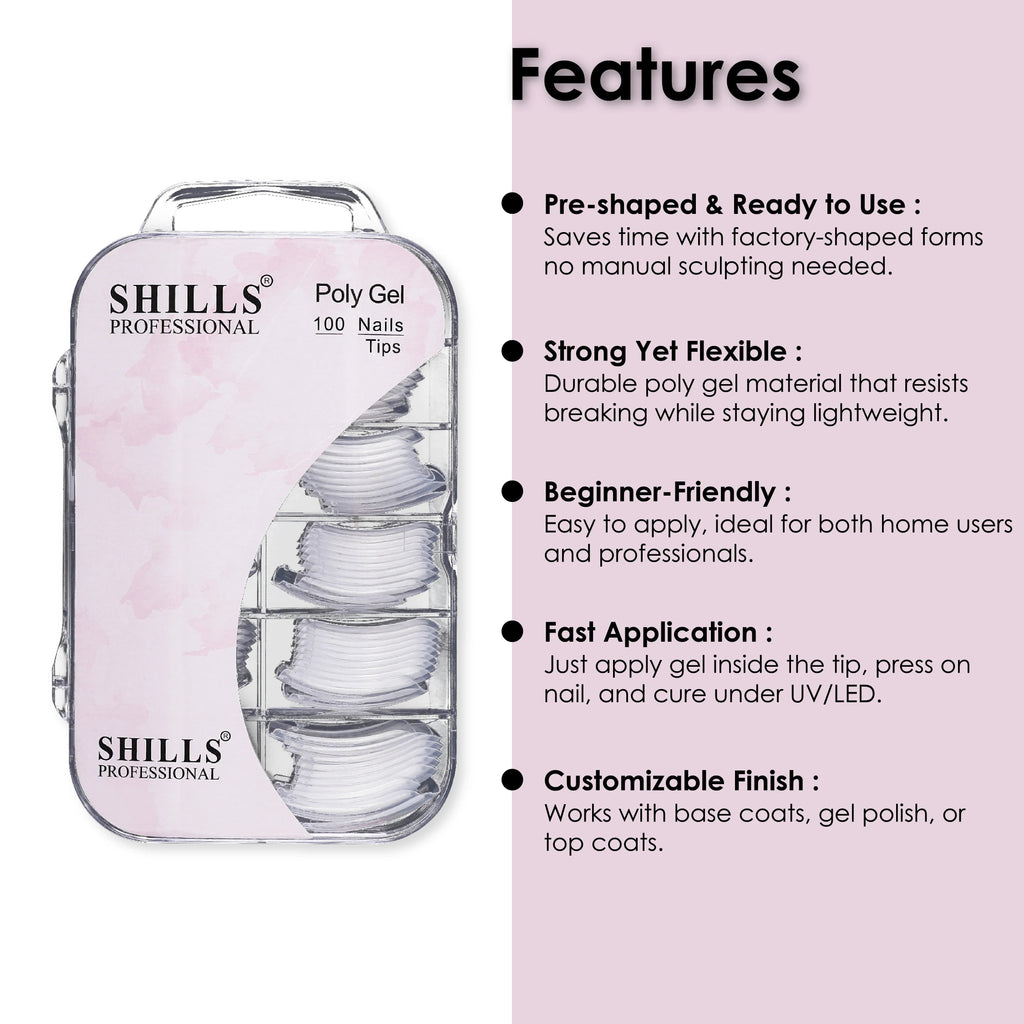 Poly Gel Tips 100pcs