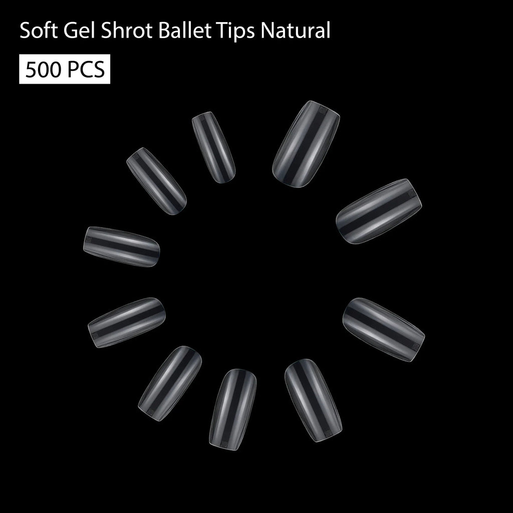 Soft Gel Square Tips-PT12-CLEAR