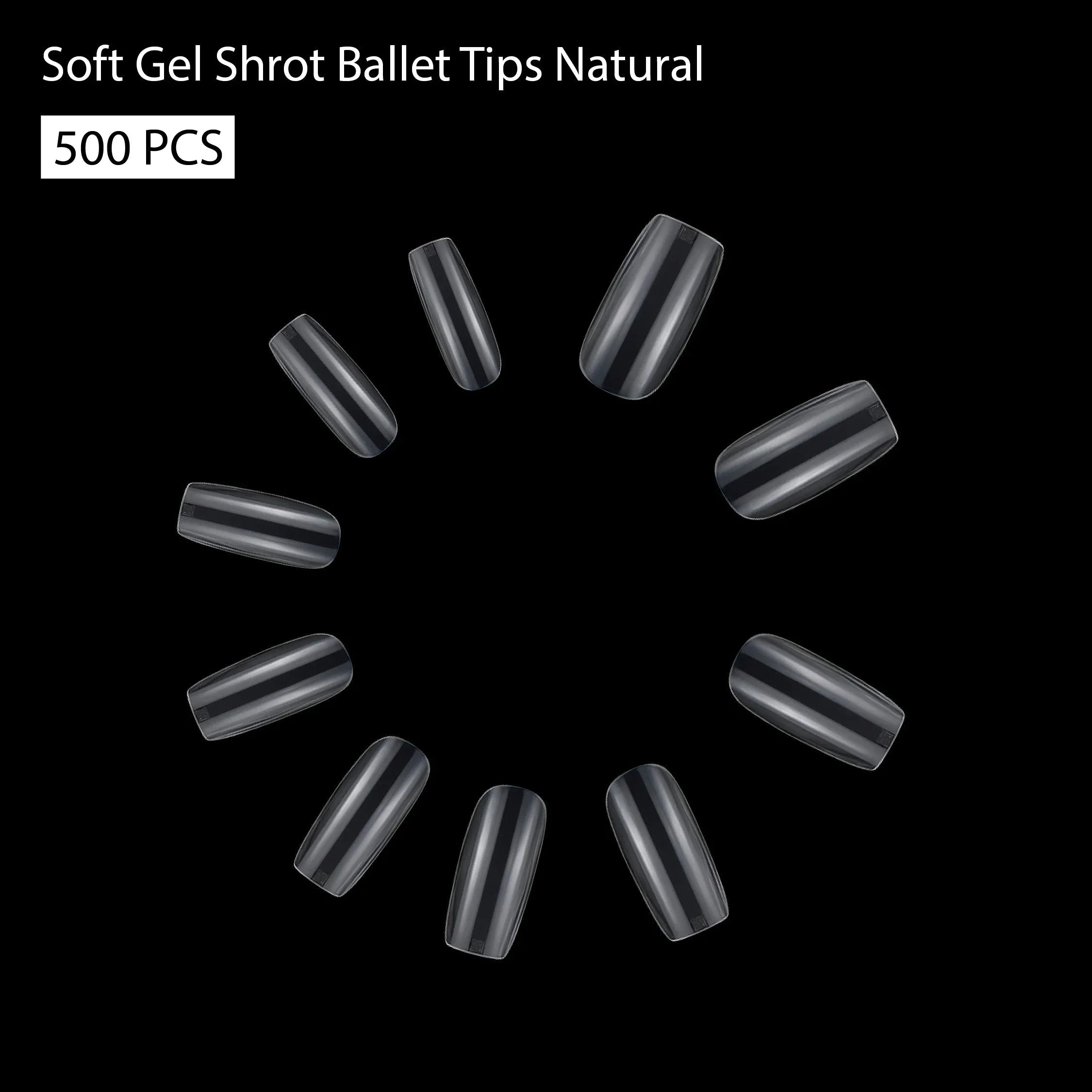 Soft Gel Square Tips-PT12-CLEAR
