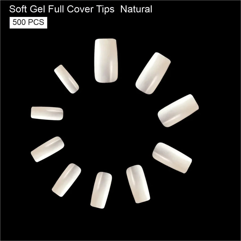 Soft Gel Full Cover Tip-PT15-NATURAL