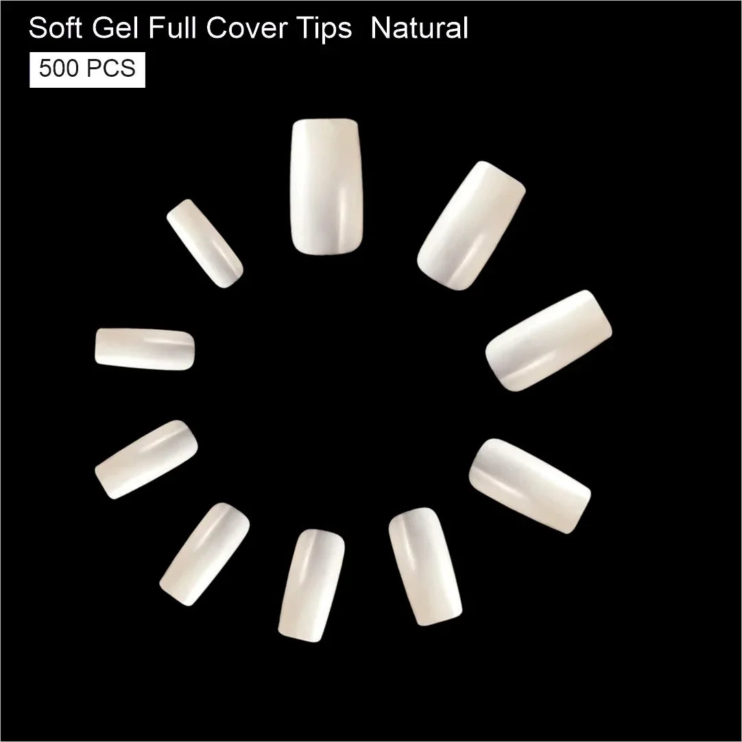 Soft Gel Full Cover Tip-PT15-NATURAL