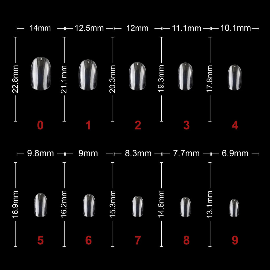 Soft Gel Short Oval Tip-PT23-CLEAR