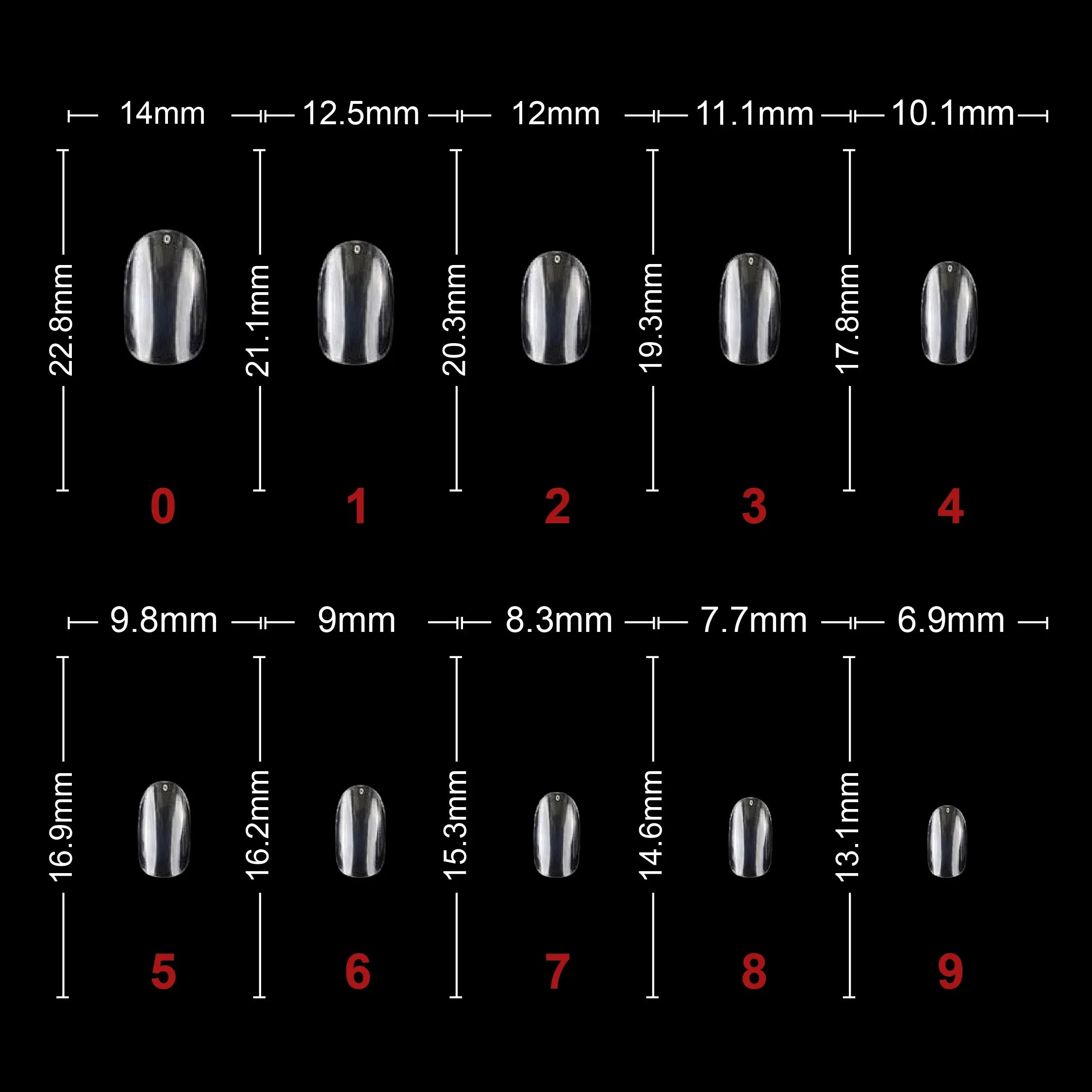 Soft Gel Short Oval Tip-PT23-CLEAR