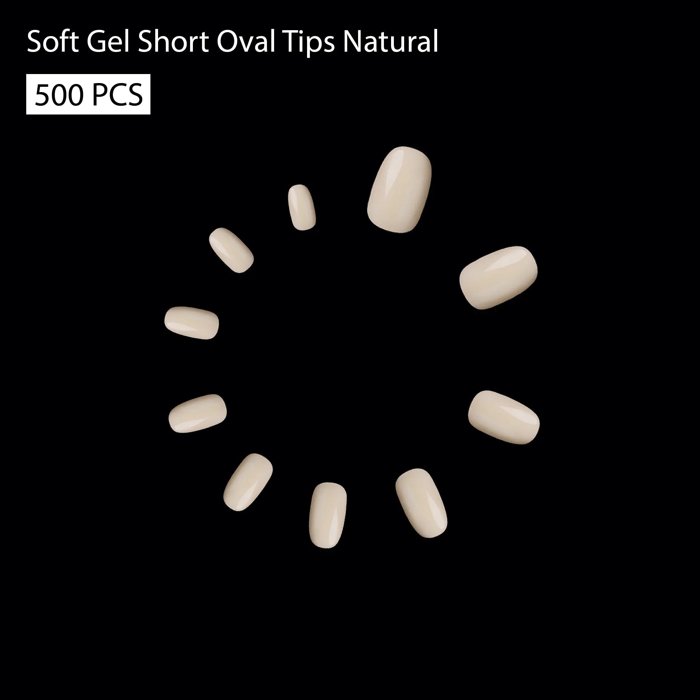 Soft Gel Short Oval Tip-PT23-NATURAL