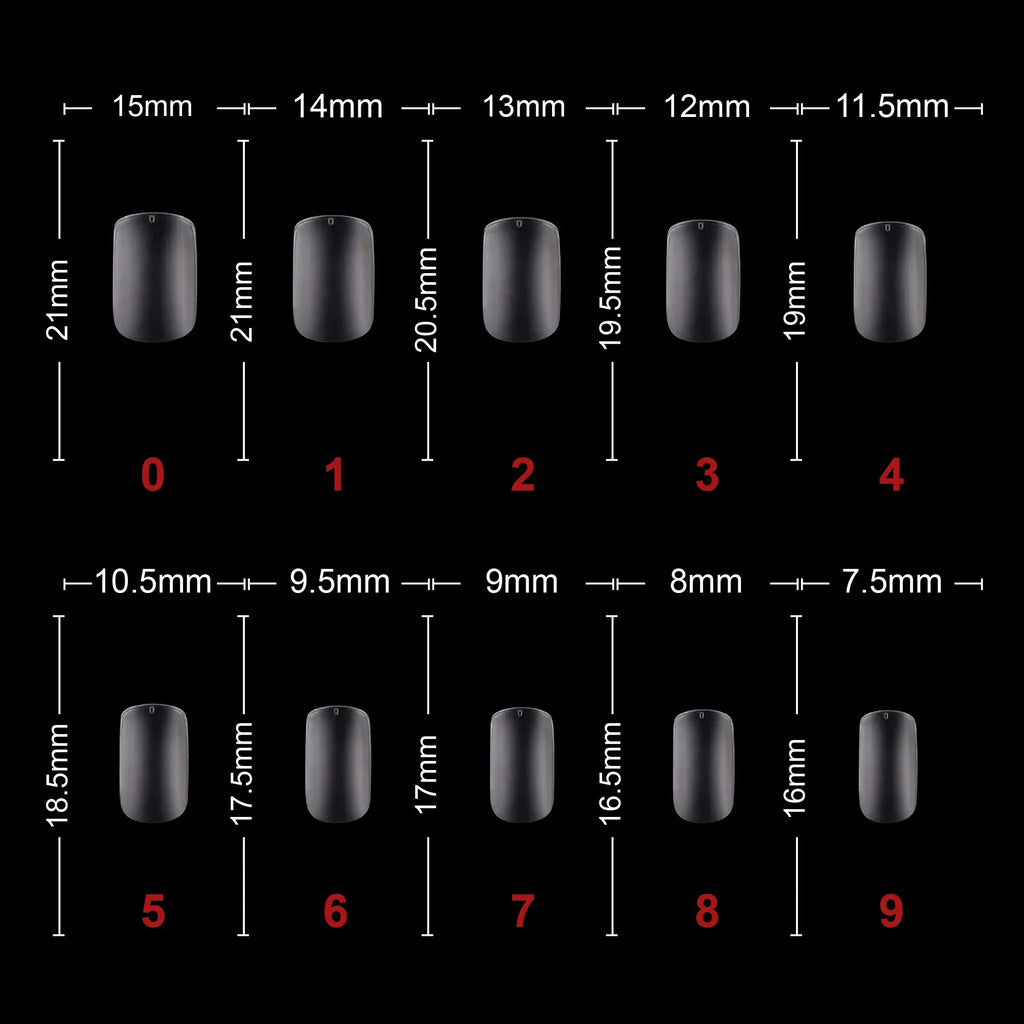 Soft Gel Short Square Tip-PT25-Clear
