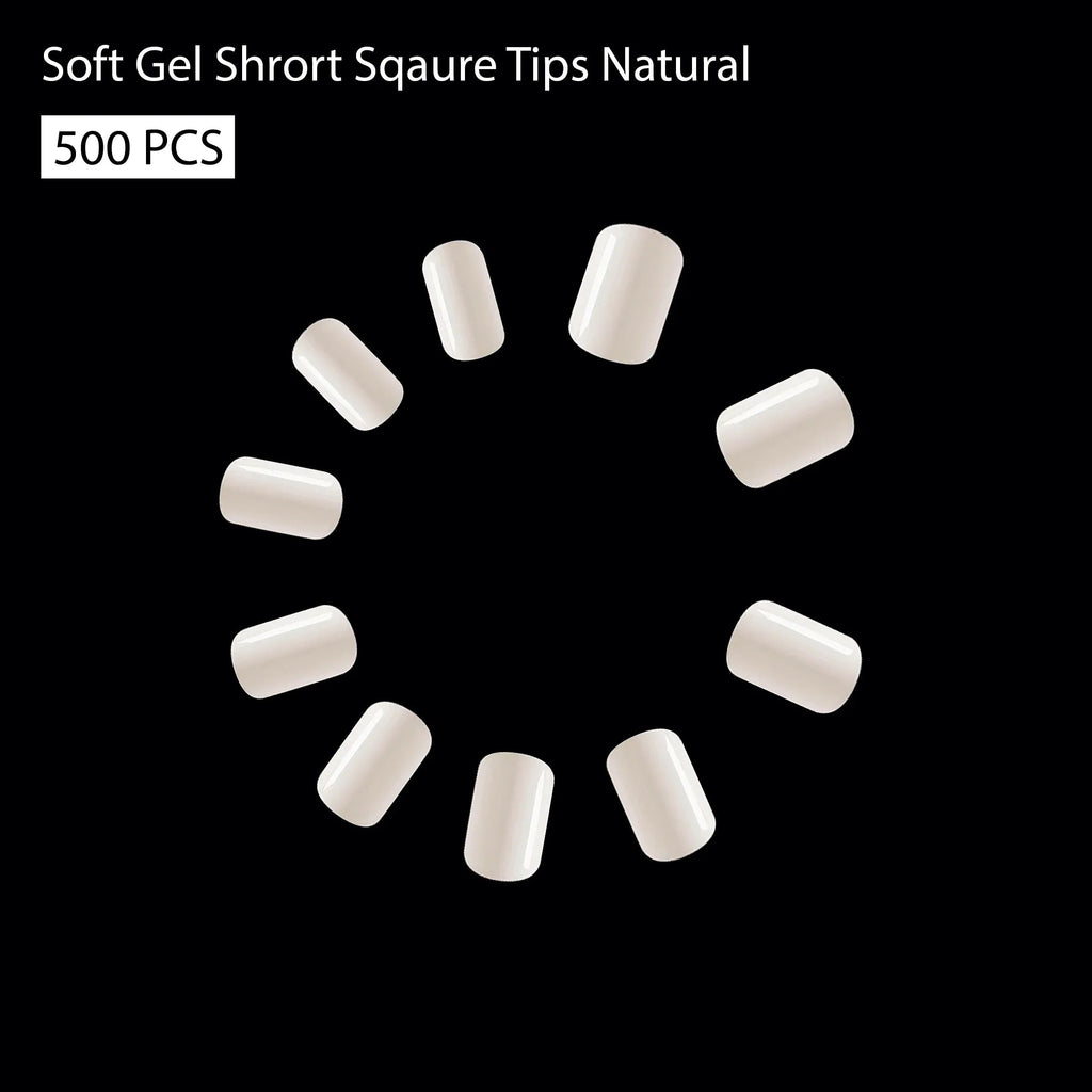 Soft Gel Short Square Tip -PT25-NATURAL