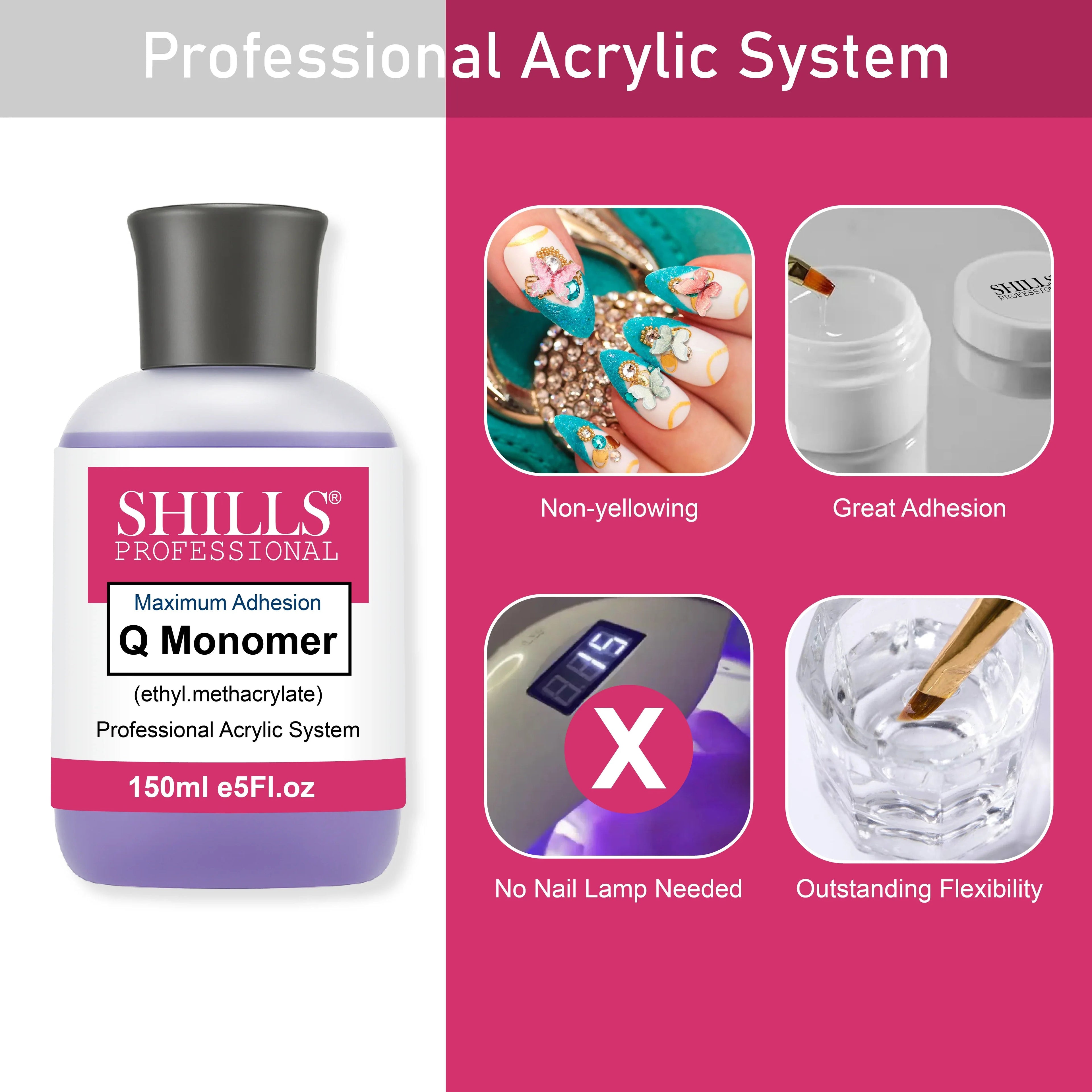 Professional Acrylic System Monomer 150ml (Purple)