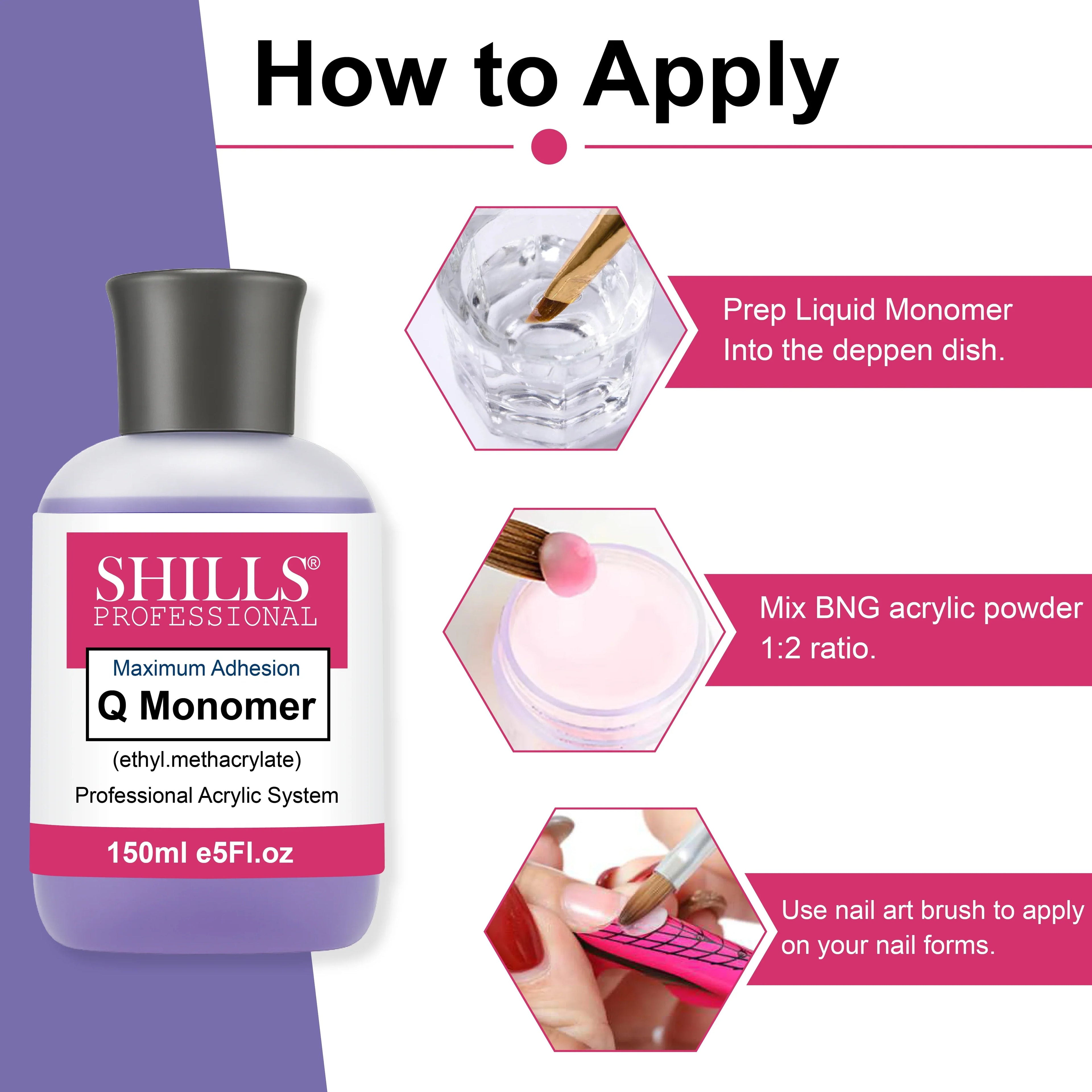 Professional Acrylic System Monomer 150ml (Purple)