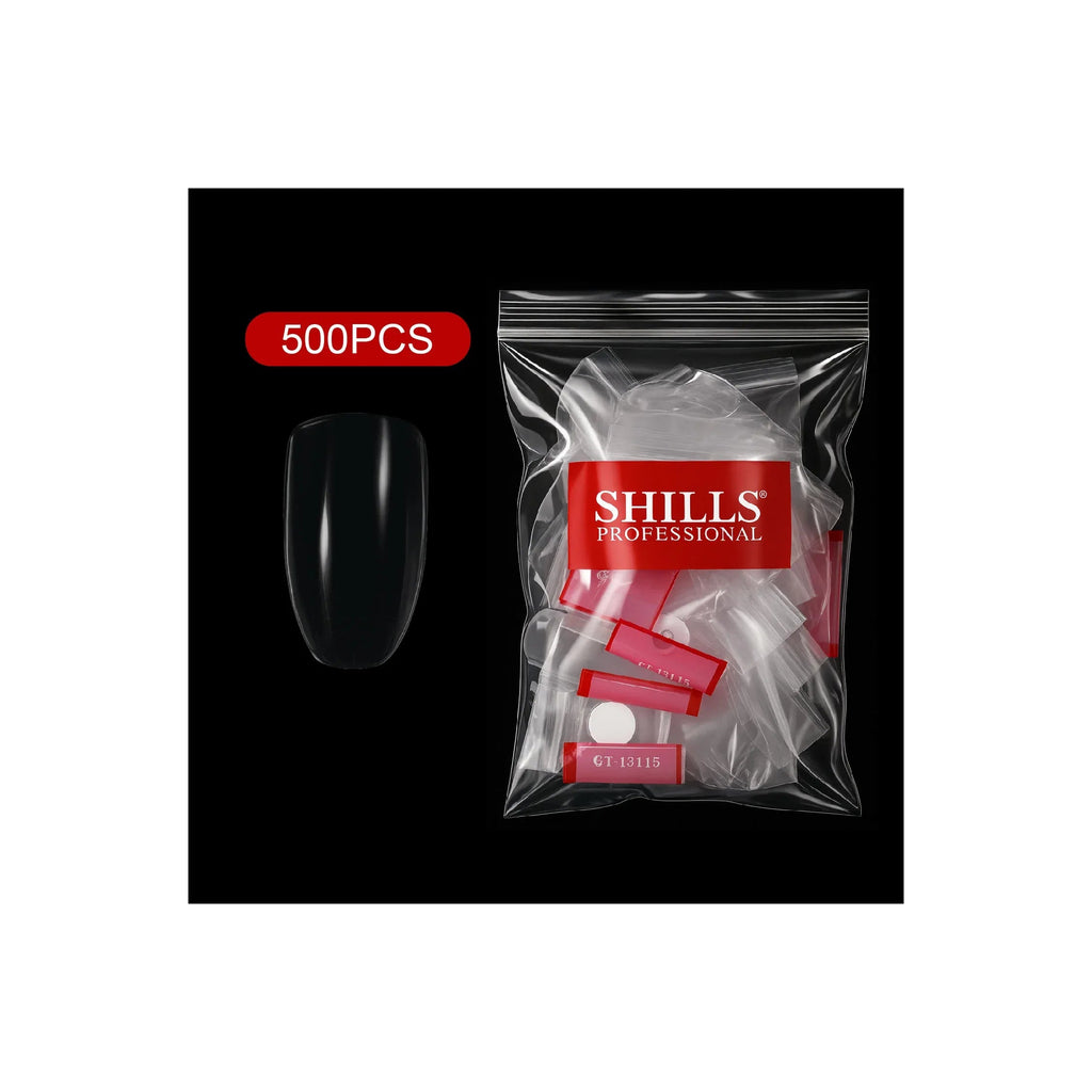 PKT 500pcs Short Ballet Nail Tips Clear