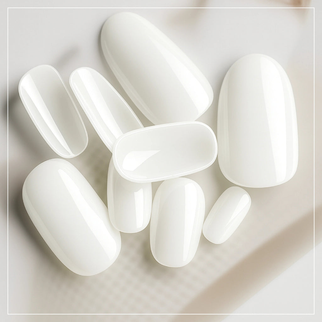 PKT 500pcs Short Oval Shape Nail Tips Natural