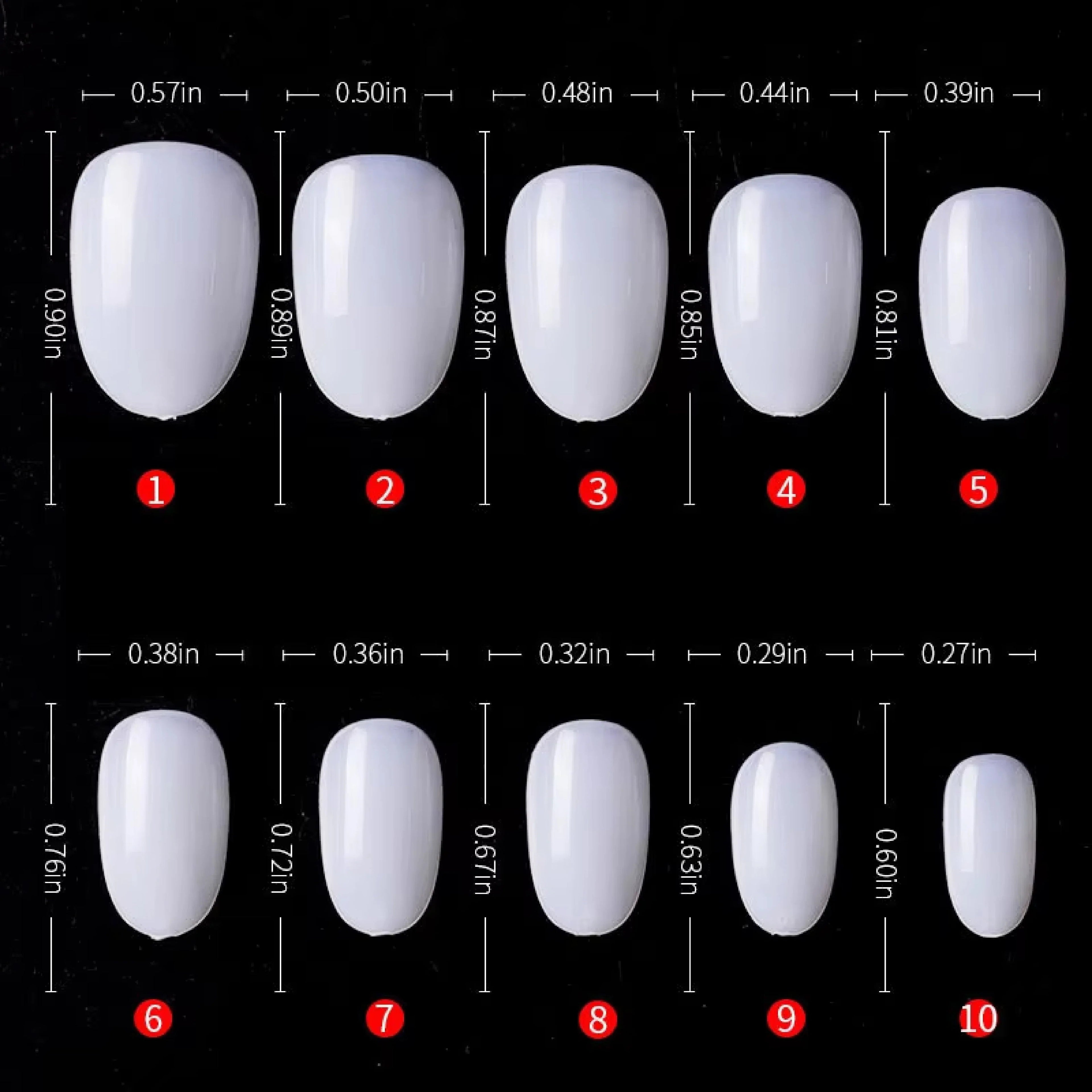 PKT 500pcs Short Round Shape Nail Tips Natural