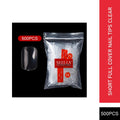 PKT 500pcs Short Full Cover Nail Tips Clear