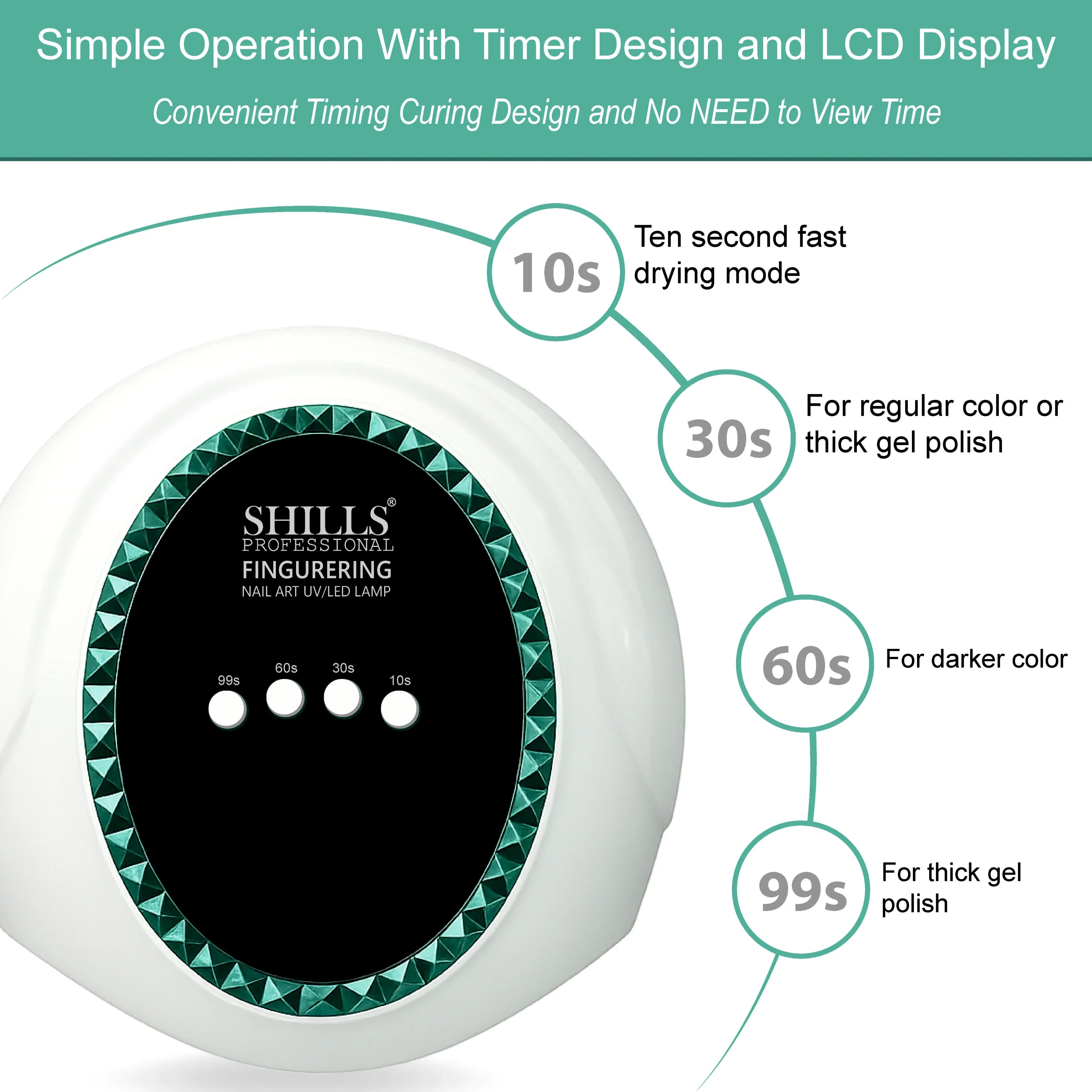 Nail Dryers Fingering UV LED Nail Lamp