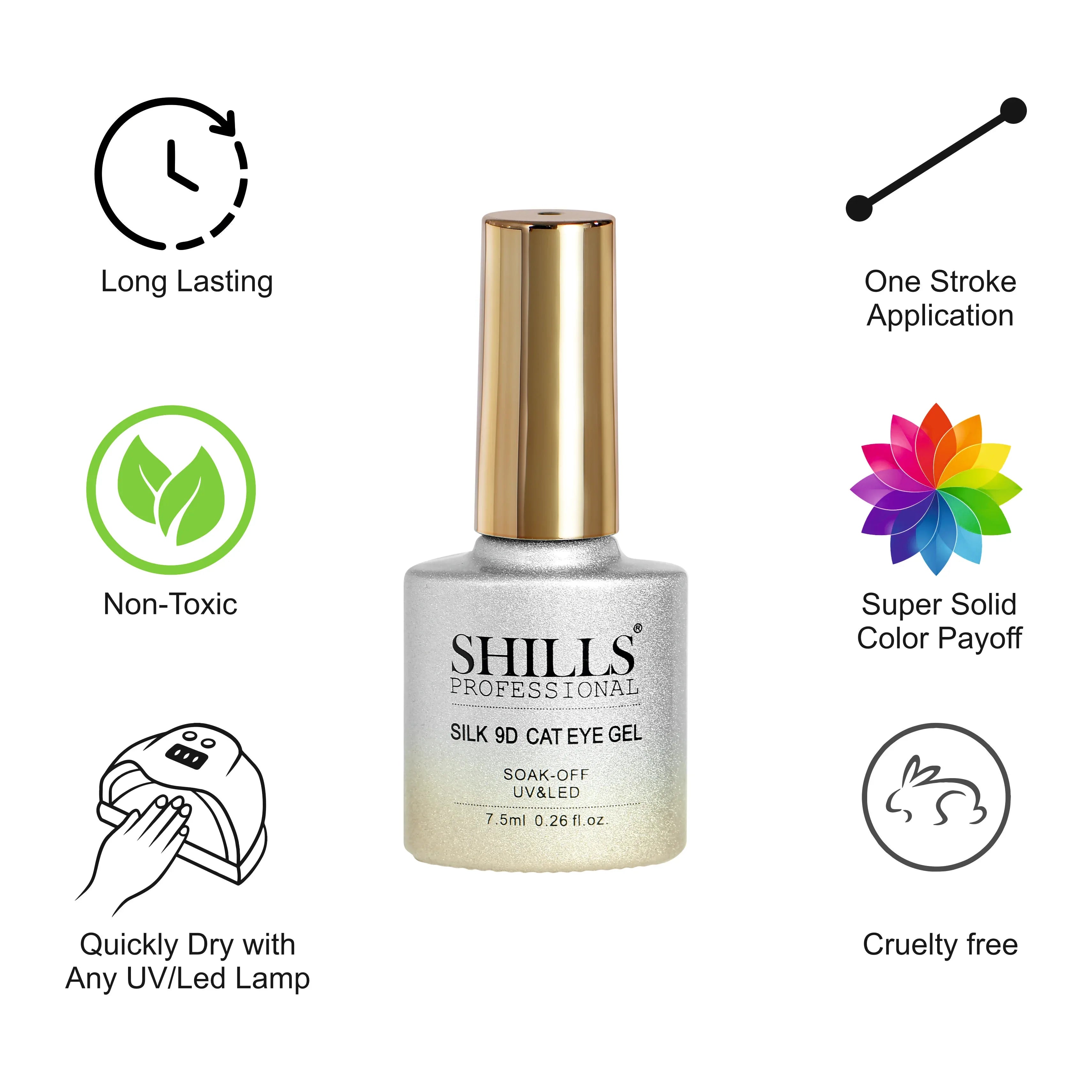 UV LED 9D Silk Cat Eye Soak Off Gel Polish